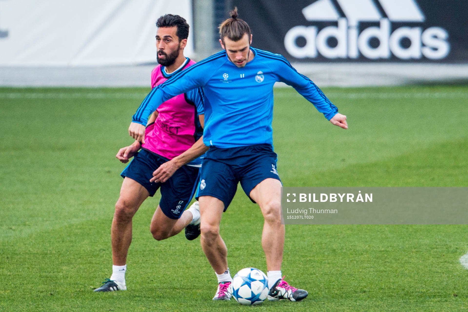 Real Madrids Gareth Bale och Alvaro Arbeloa