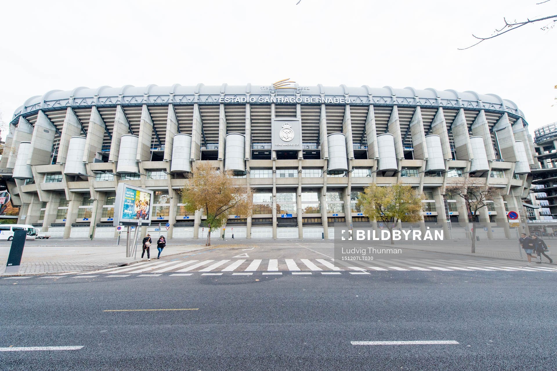 Exteriör över Estadio Santiago Bernabeu