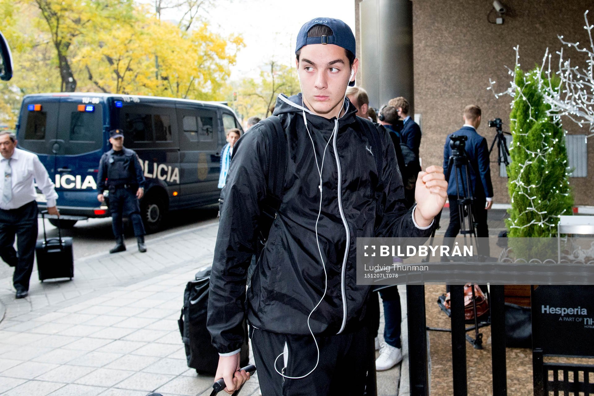 Malmö FFs målvakt Marko Johansson när laget ankommer