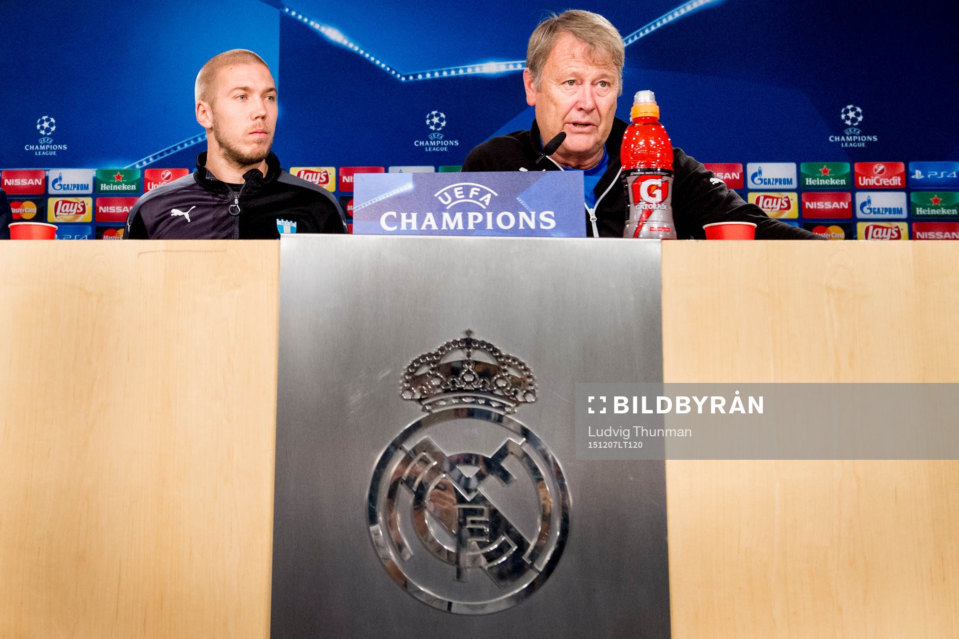 Malmö FFs Anton Tinnerholm och tränare Åge Hareide