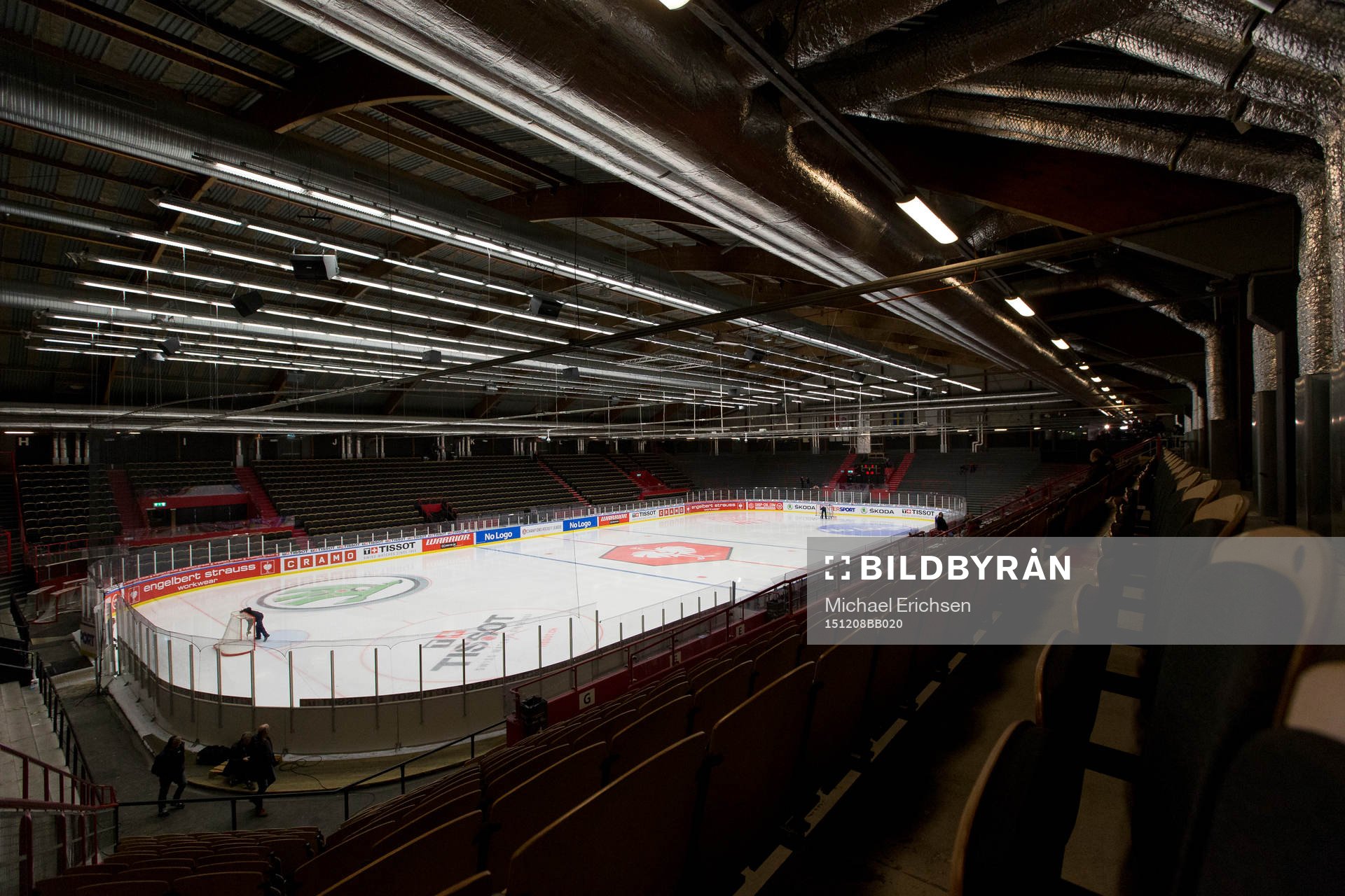 Frölundaborg interiört innan ishockeymatchen i CHL mellan