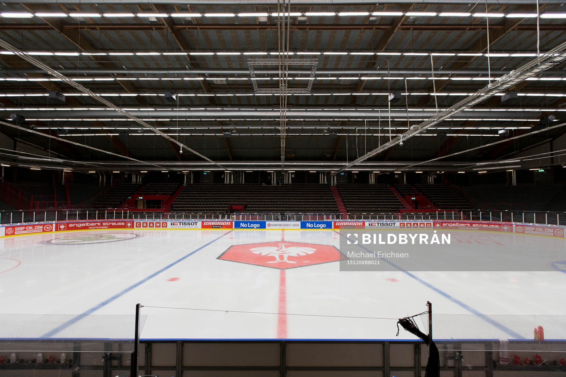 Frölundaborg interiört innan ishockeymatchen i CHL mellan