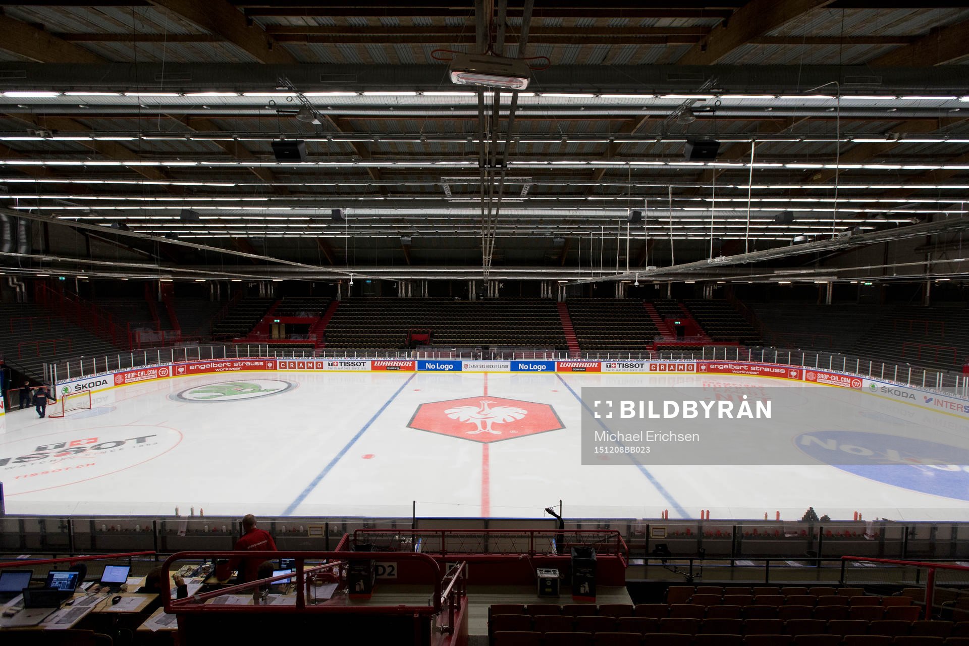 Frölundaborg interiört innan ishockeymatchen i CHL mellan