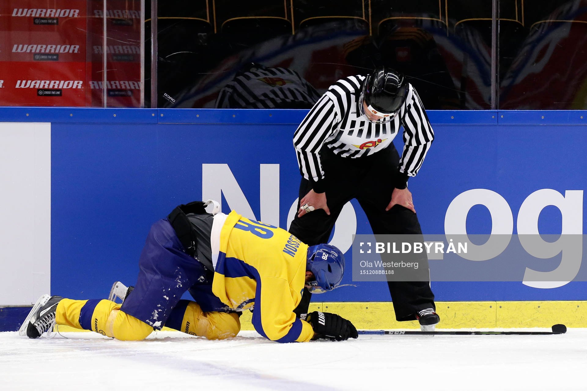 Davos Dick Axelsson skadar sig