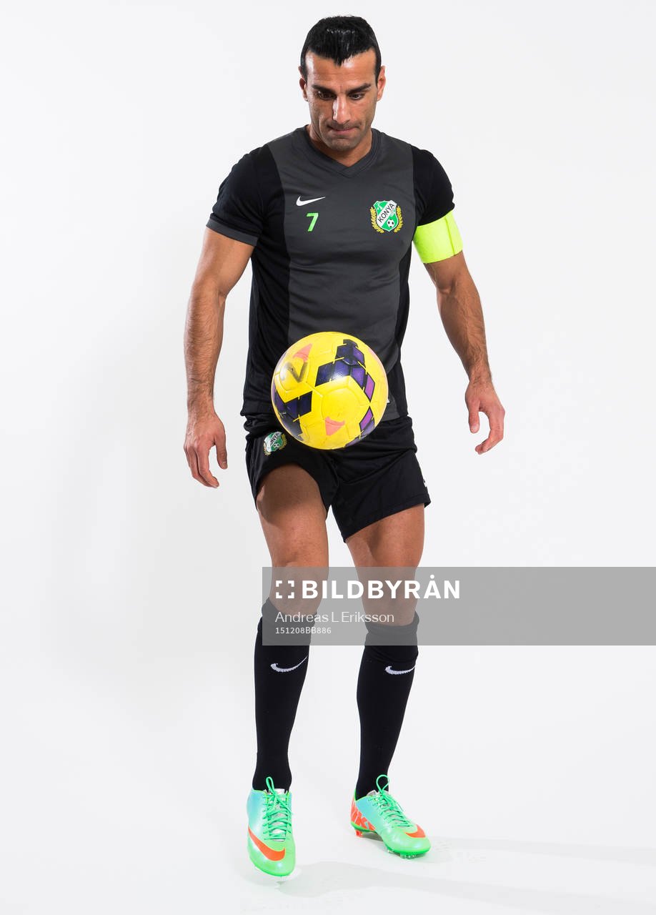 Konyaspor Özgur Yasar under ett fototillfälle den 8 december 2015 i Stockholm. 