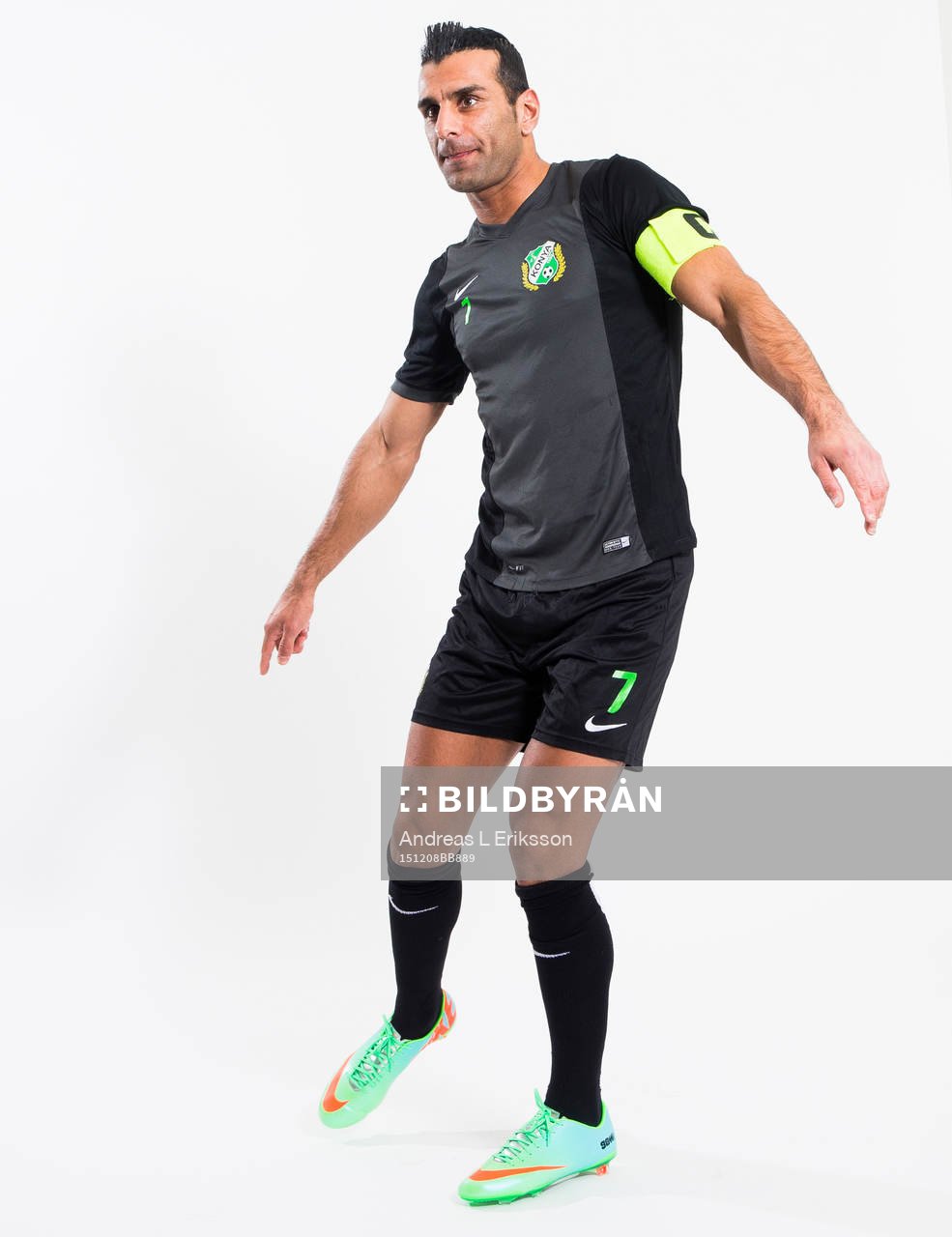 Konyaspor Özgur Yasar under ett fototillfälle den 8 december 2015 i Stockholm. 