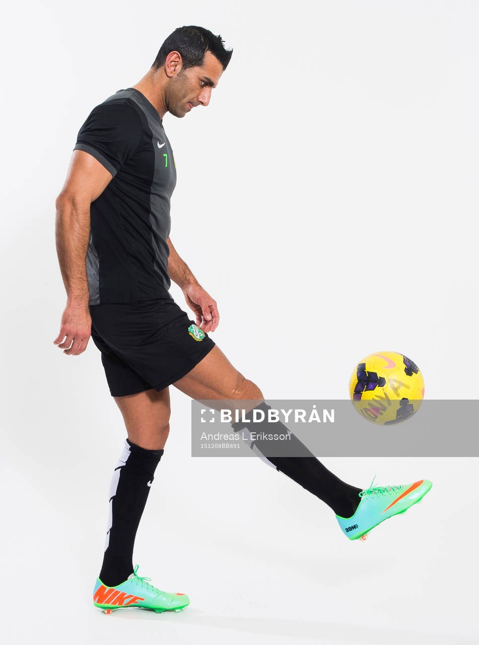 Konyaspor Özgur Yasar under ett fototillfälle den 8 december 2015 i Stockholm. 