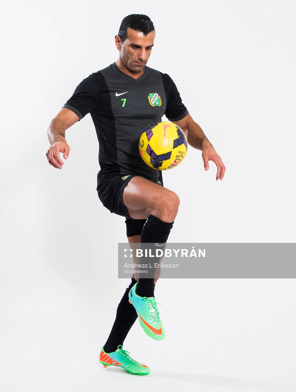 Konyaspor Özgur Yasar under ett fototillfälle den 8 december 2015 i Stockholm. 
