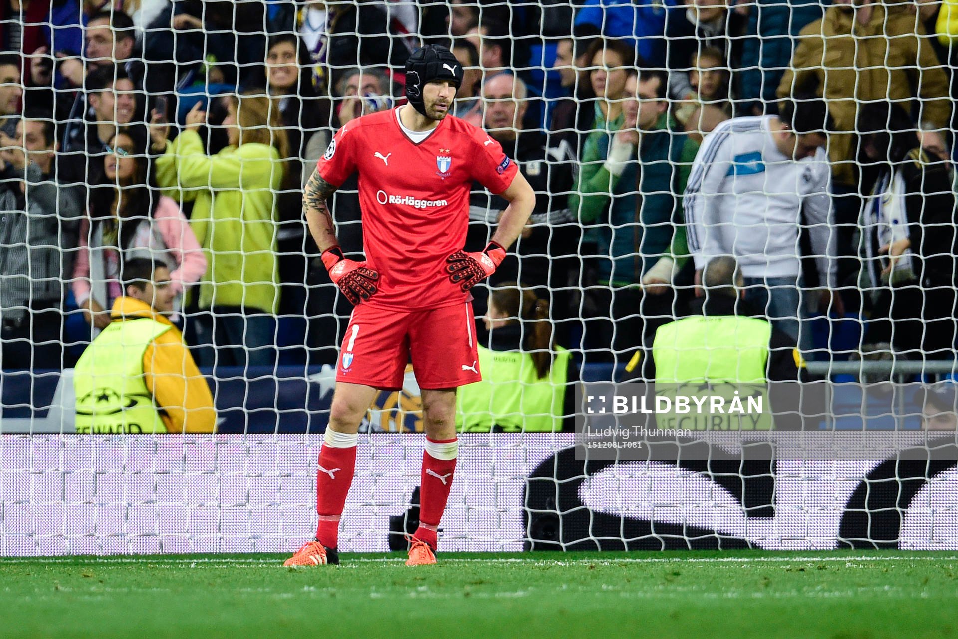 Malmö FFs målvakt Johan Wiland deppar