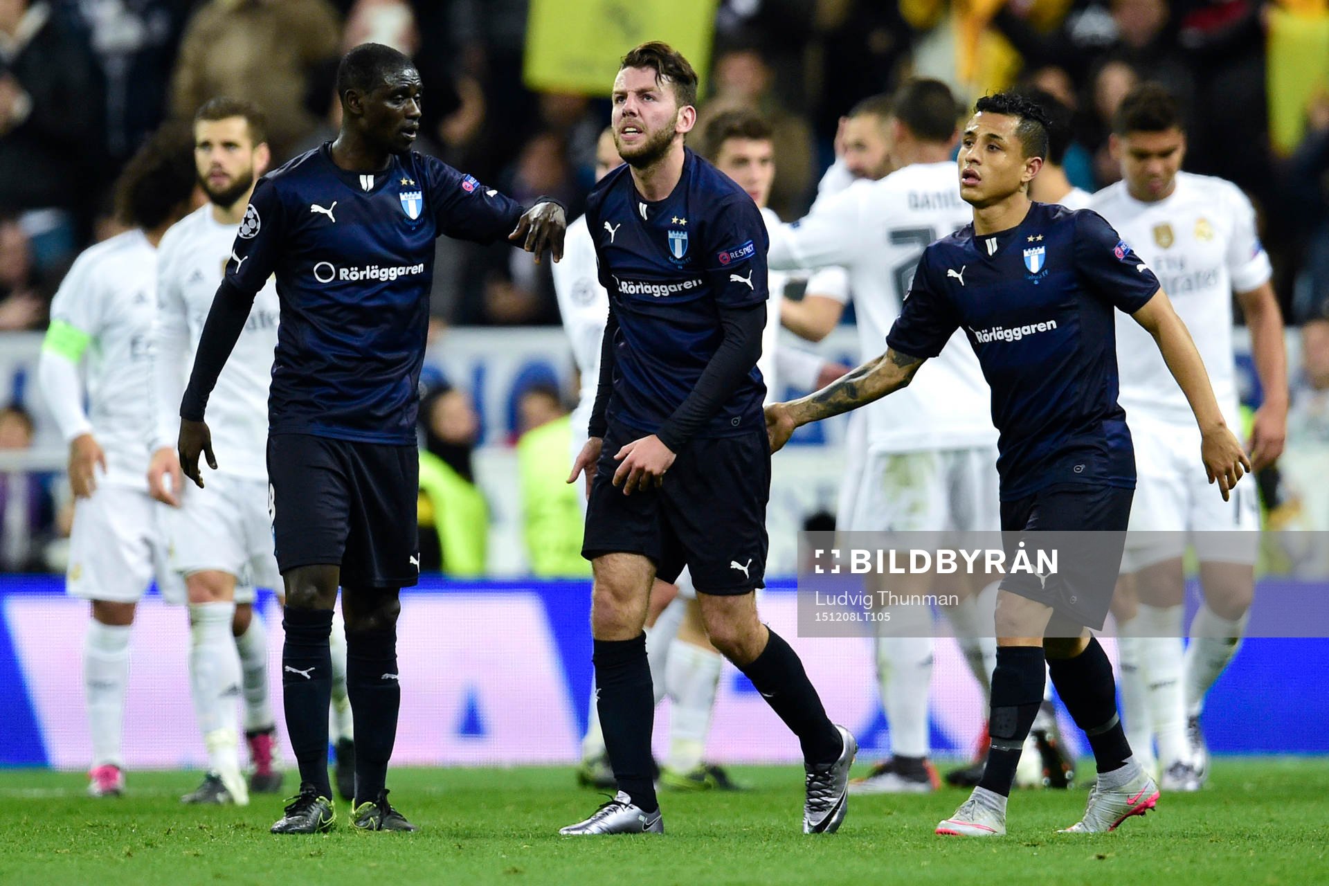 Malmö FFs Enoch Kofi Adu, Erdal Rakip och Victor Yoshimar