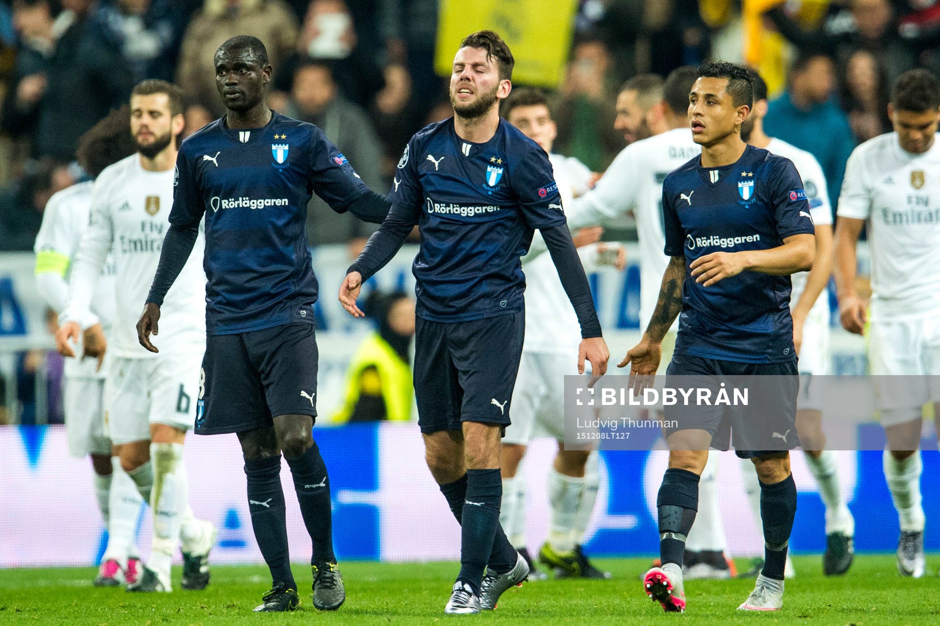 Malmö FFs Enoch Kofi Adu, Erdal Rakip och Victor Yoshimar