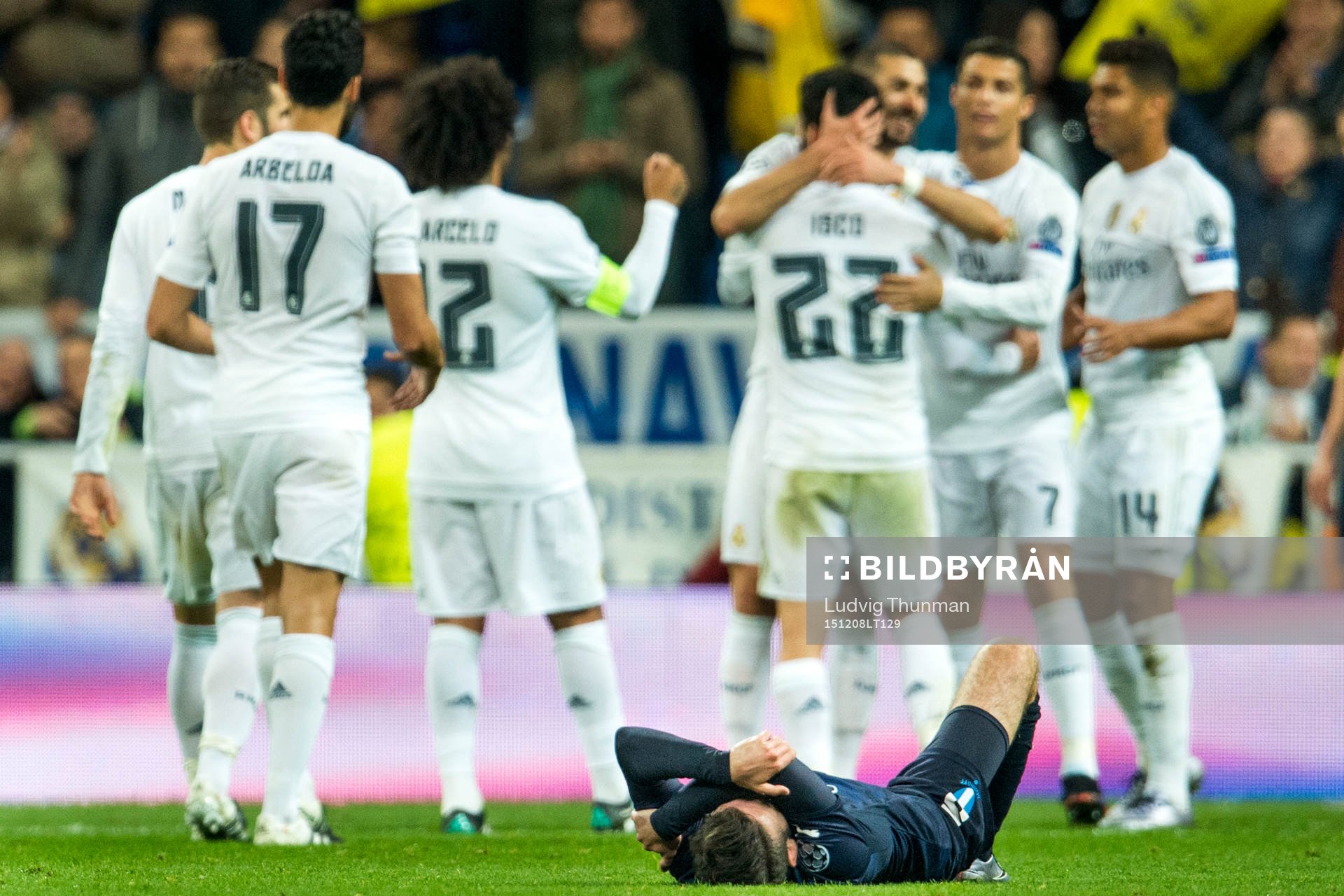 Malmö FFs Erdal Rakip deppar framför Real Madrids Karim