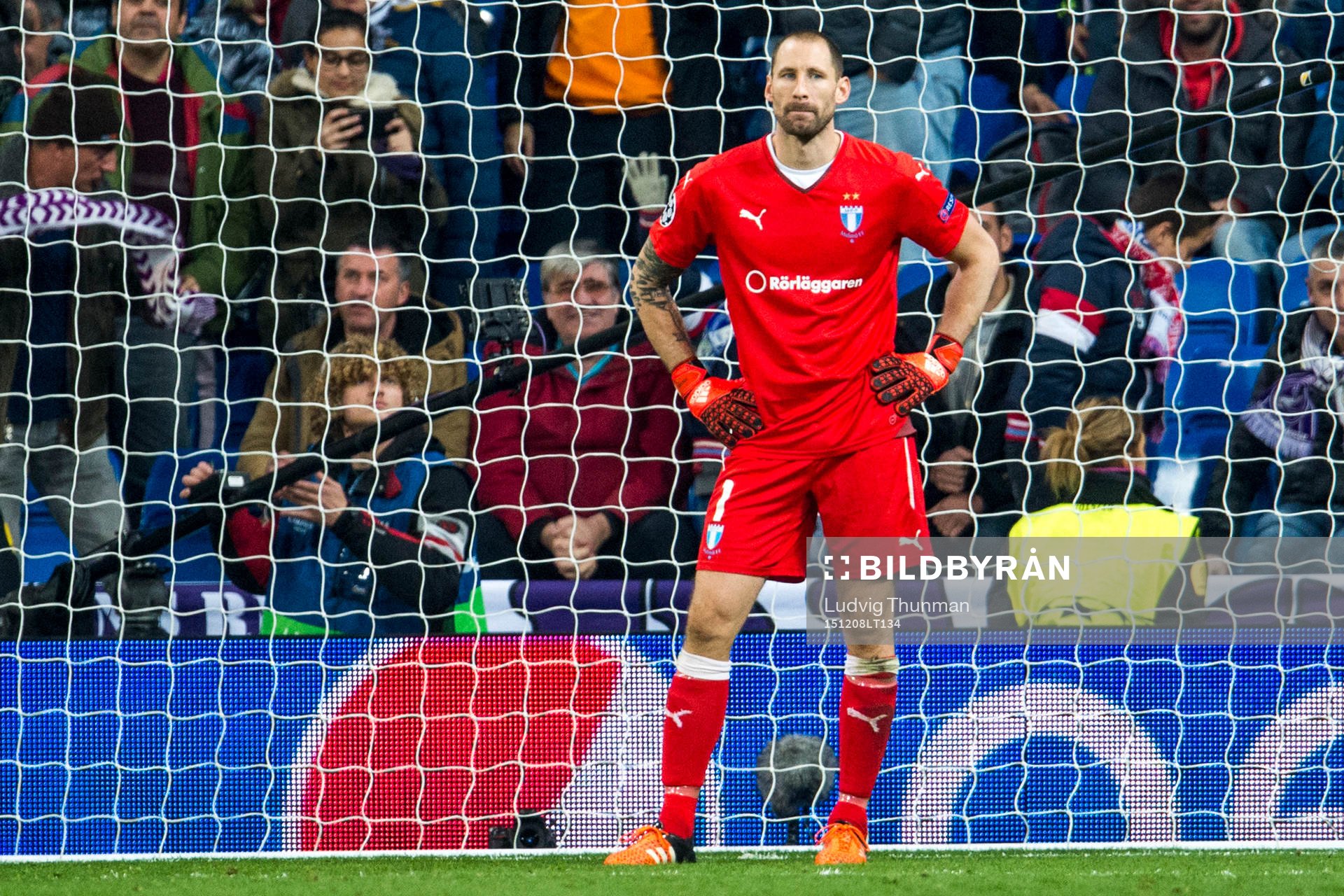 Malmö FFs målvakt Johan Wiland deppar