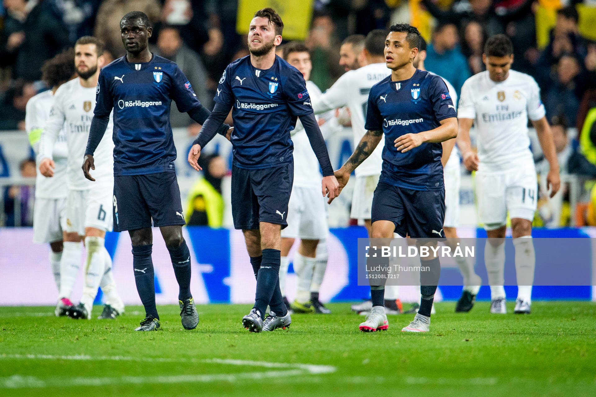 Malmö FFs Enoch Kofi Adu, Erdal Rakip och Victor Yoshimar
