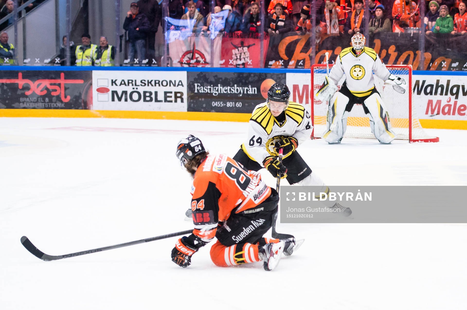 Karlskronas Jimmy Andersson och Brynäs Jonathan Pudas