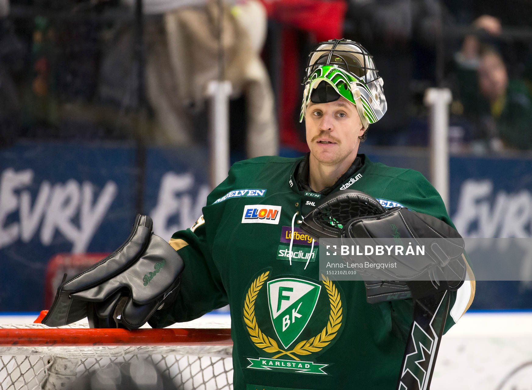 Färjestads målvakt Justin Pogge