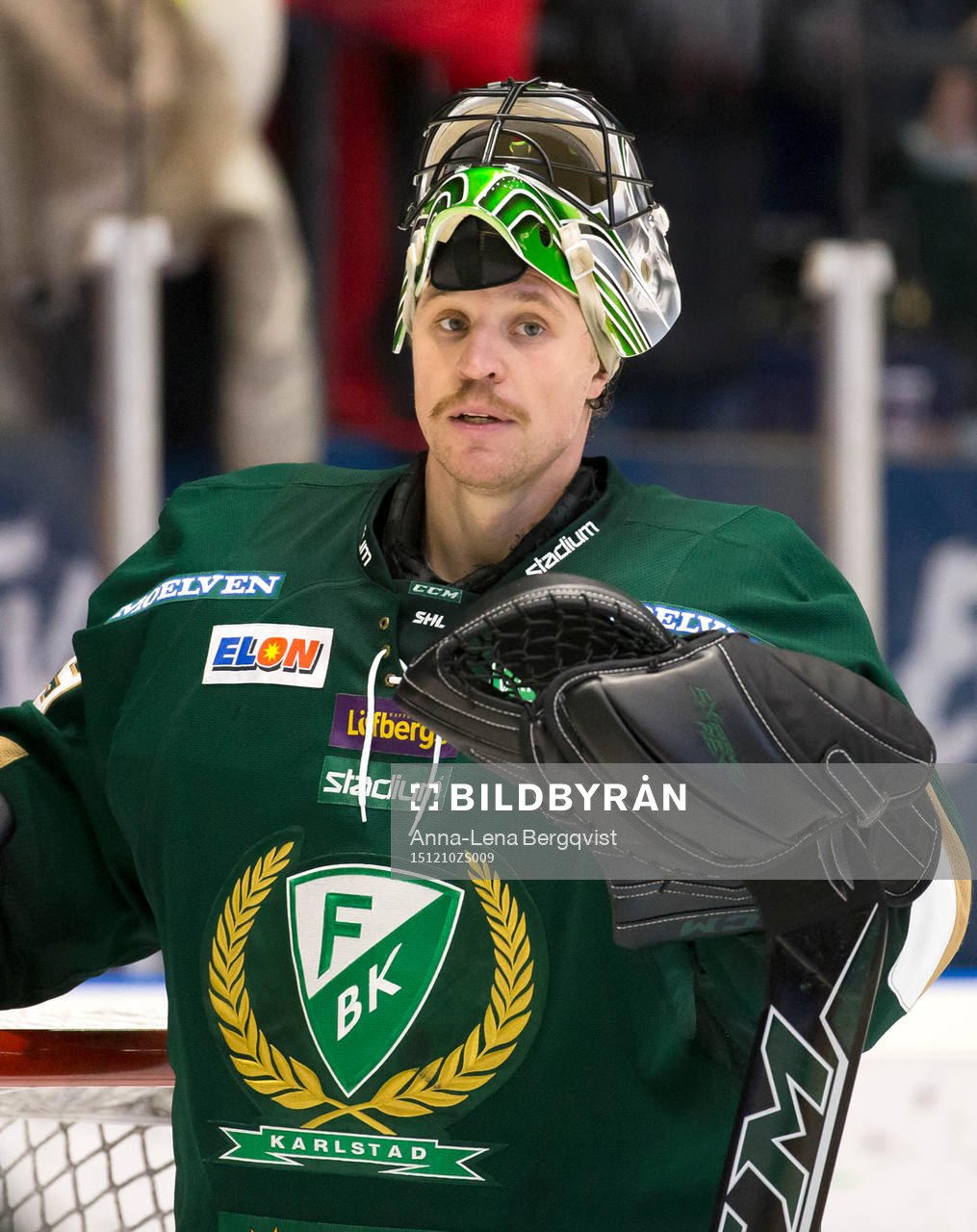 Färjestads målvakt Justin Pogge