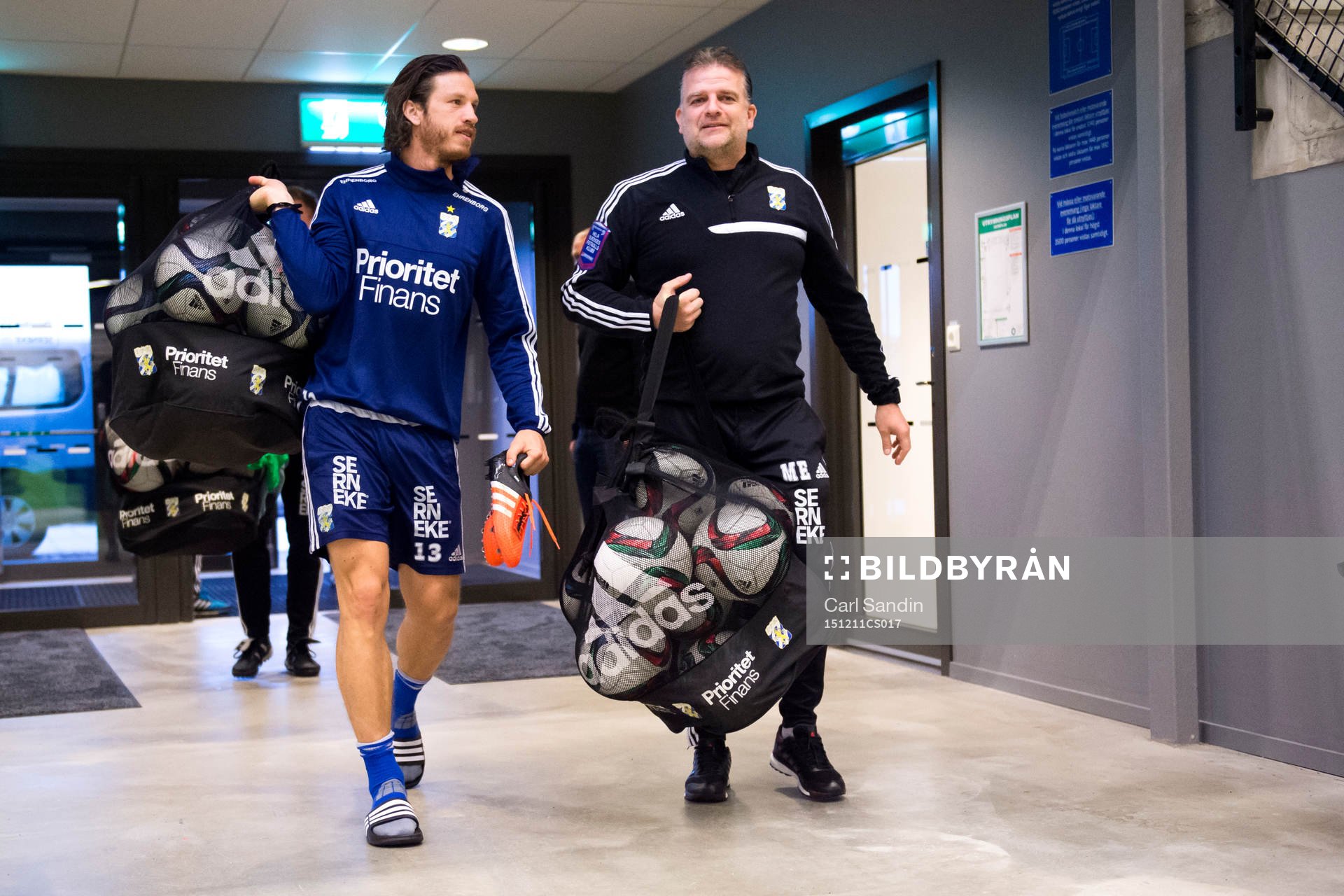 IFK Göteborgs Gustav Svensson och assisterande tränare