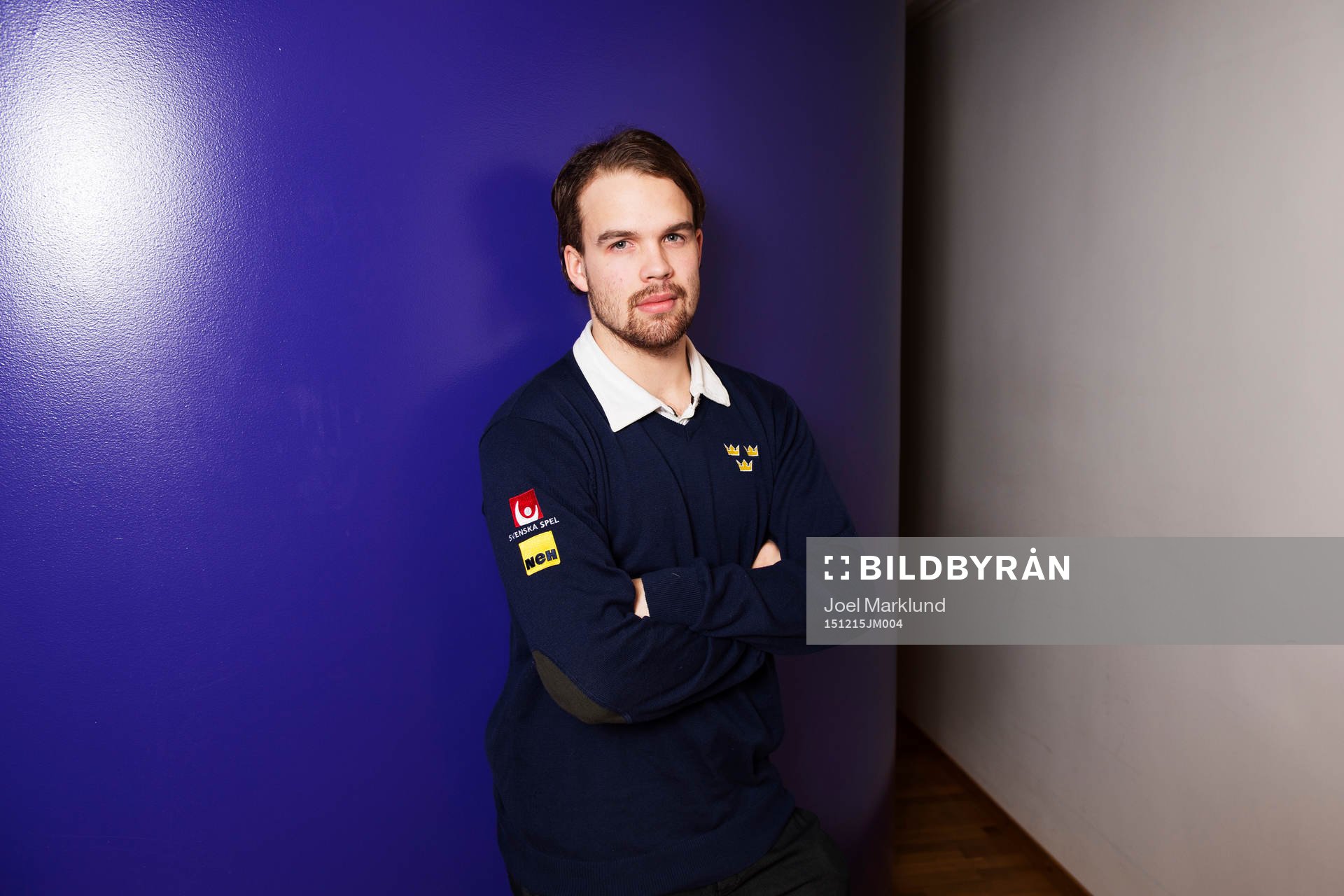 Axel Holmström, spelare i Sveriges juniorlandslag i