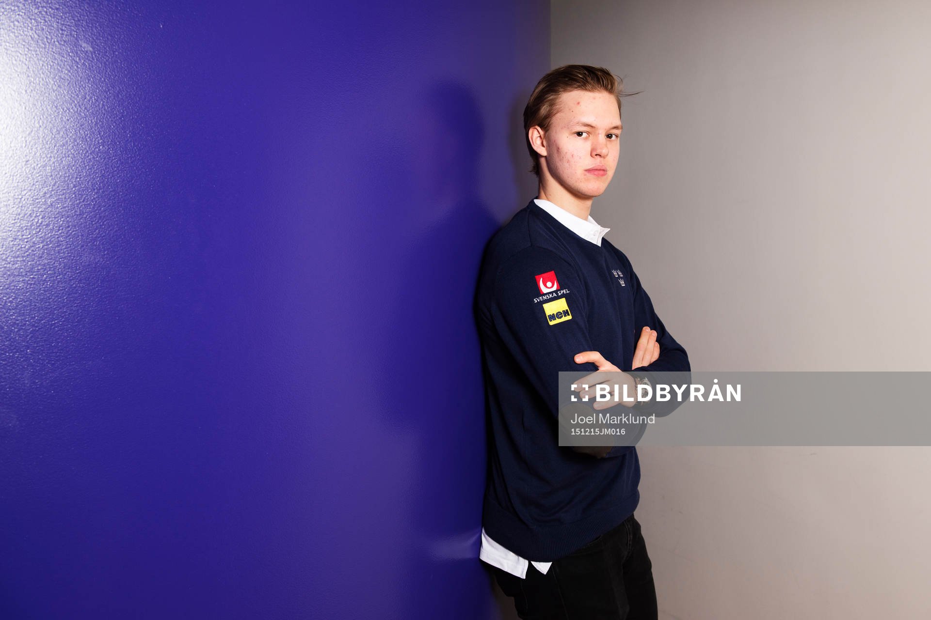 Linus Söderström, spelare i Sveriges juniorlandslag i