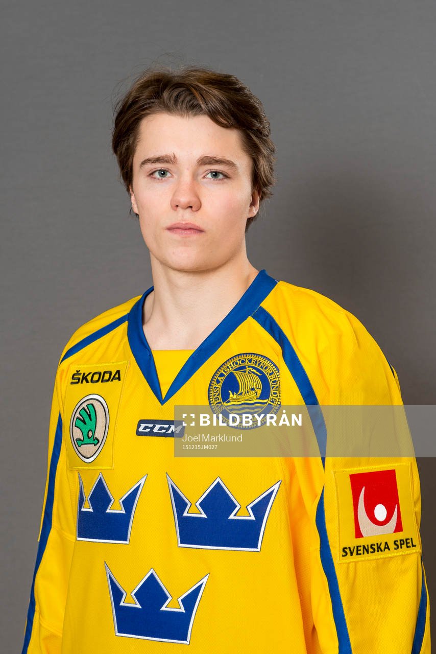 Erik Källgren, spelare i Sveriges juniorlandslag i ishockey