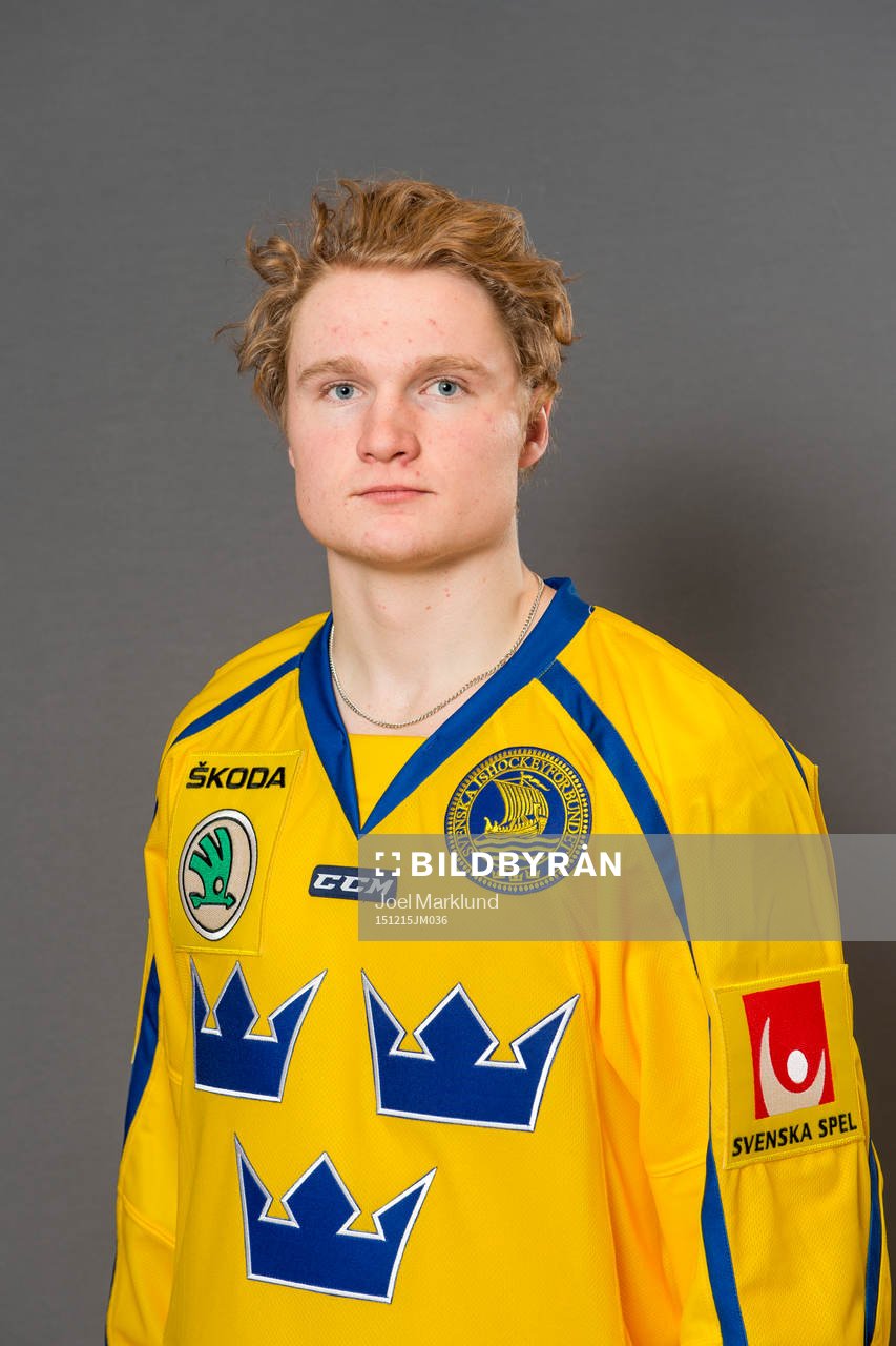 Carl Grundström, spelare i Sveriges juniorlandslag i