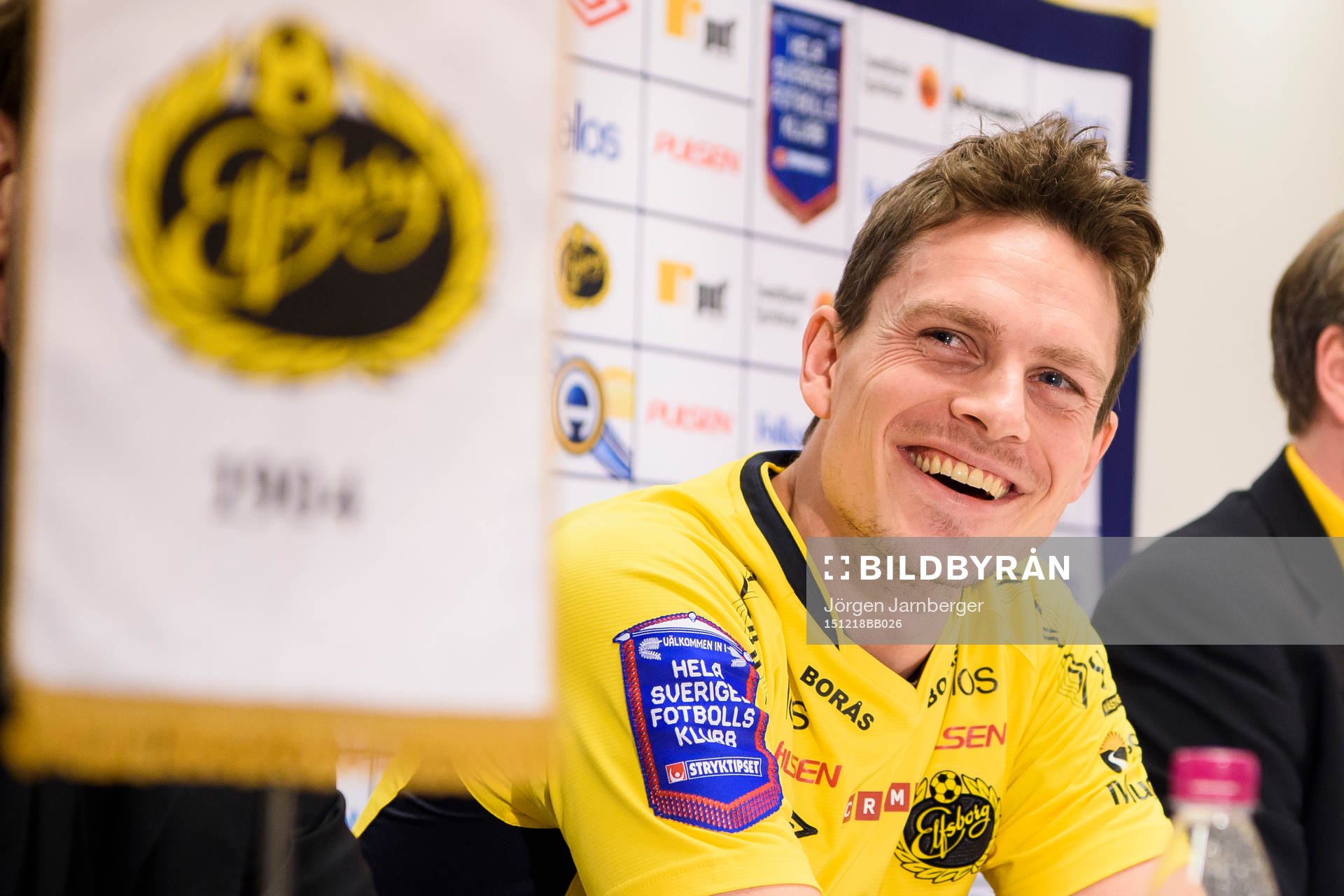 Elfsborgs nyförvärvet Jörgen Horn skrattar