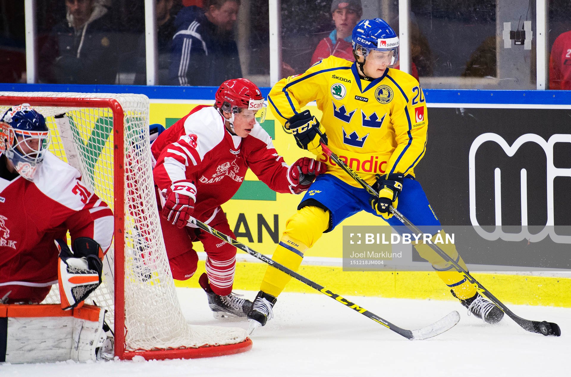 Danmarks målvakt Thomas Lillie och Nicolai Weichel Höjer