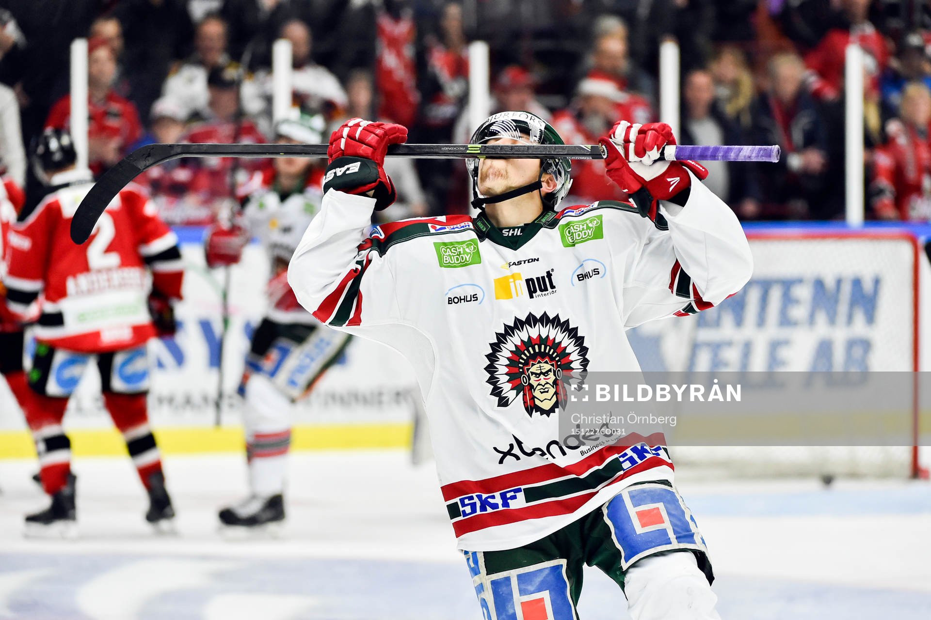 Frölundas Lukas Bengtsson jublar