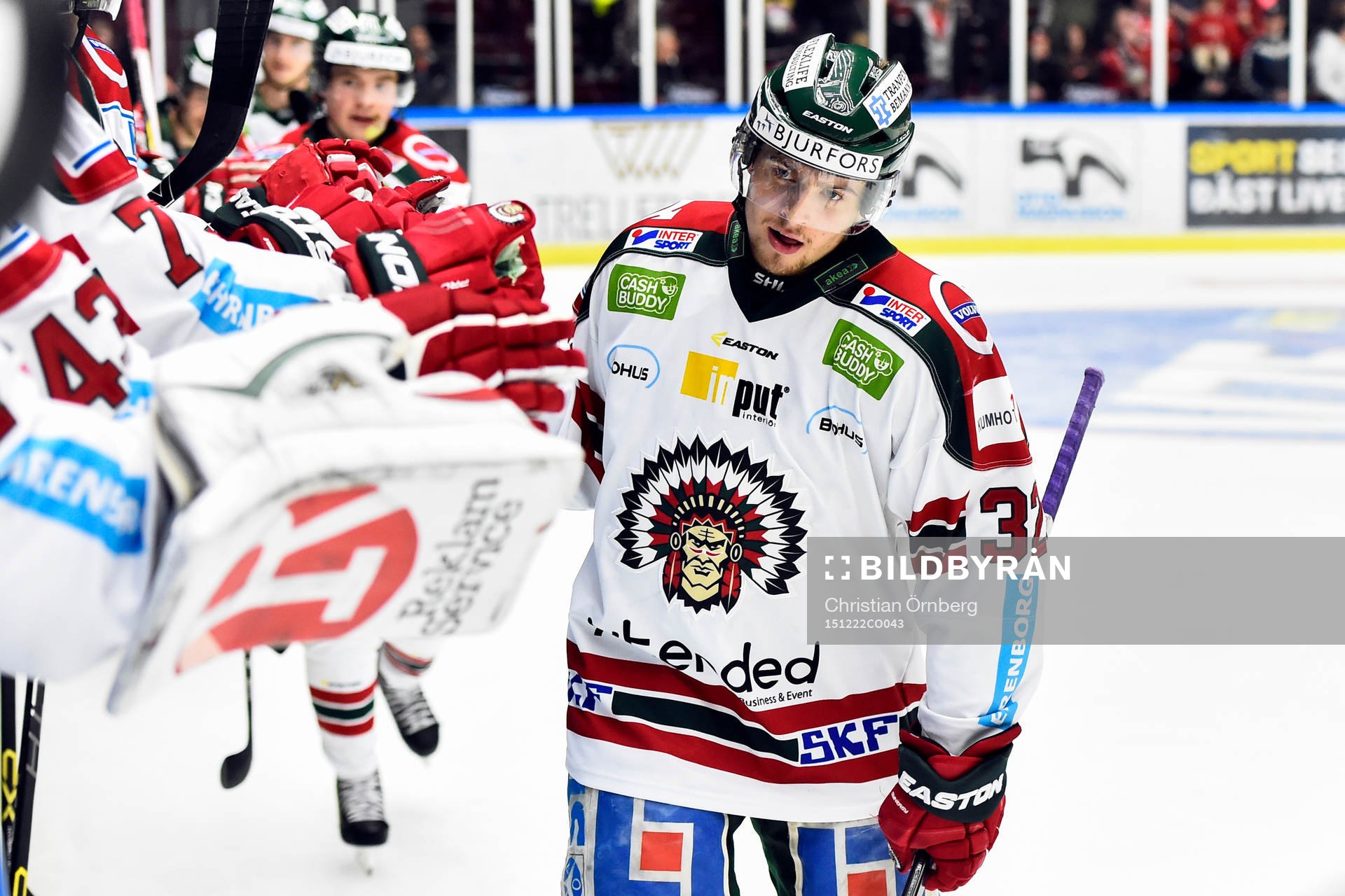 Frölundas Lukas Bengtsson jublar