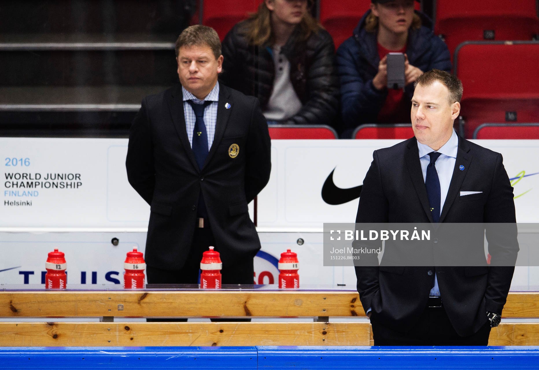 Sveriges team manager Jonas Fransson och förbundskapten