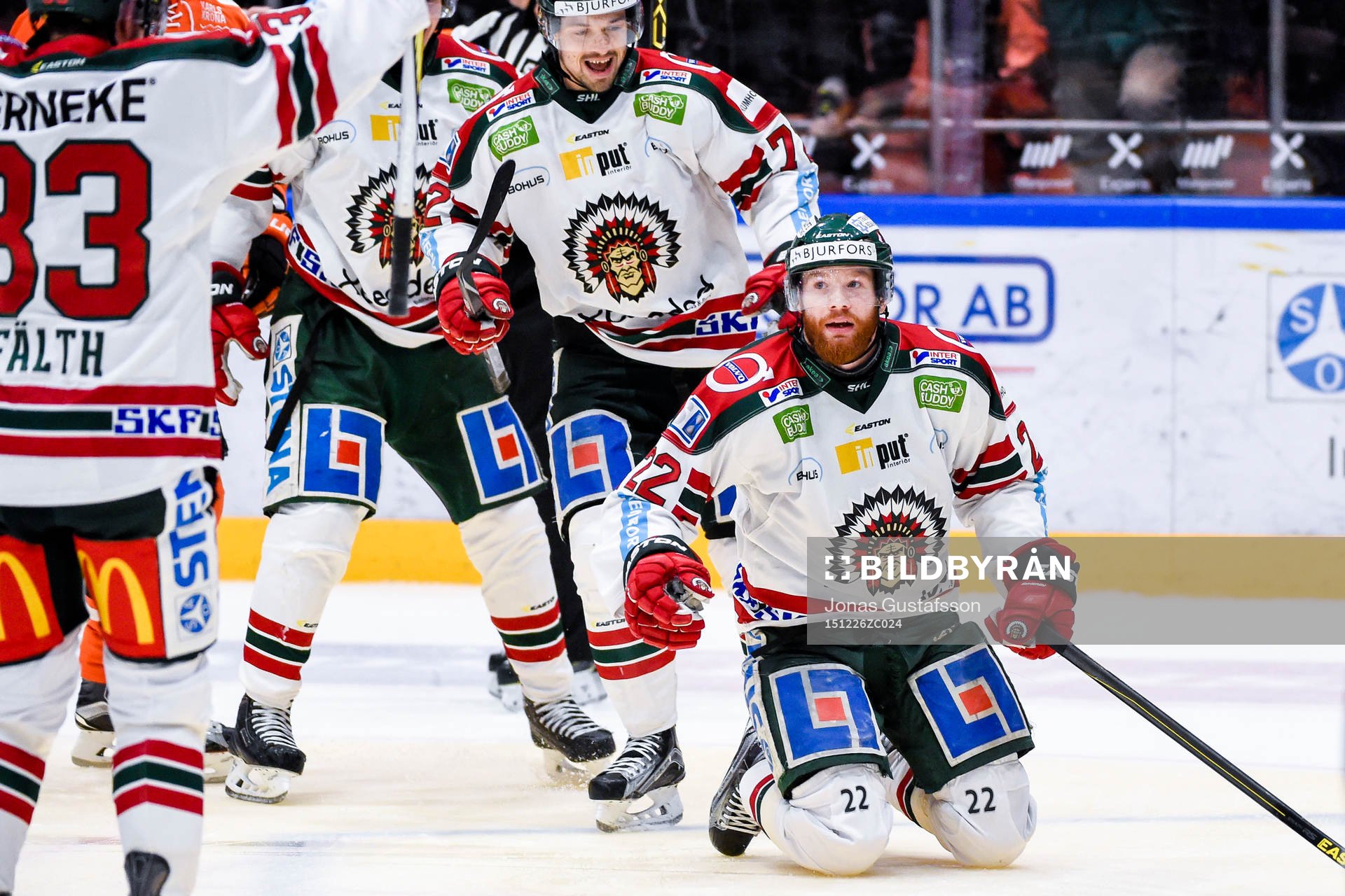 Frölundas Robin Figren jublar