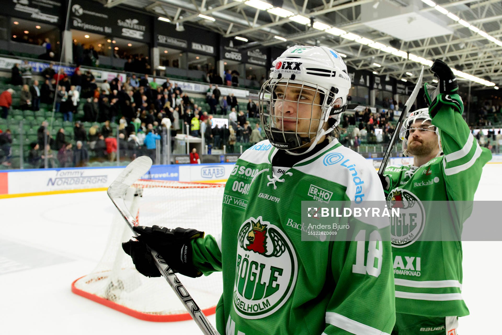 Rögles Timothy Liljegren och Jack Connolly jublar