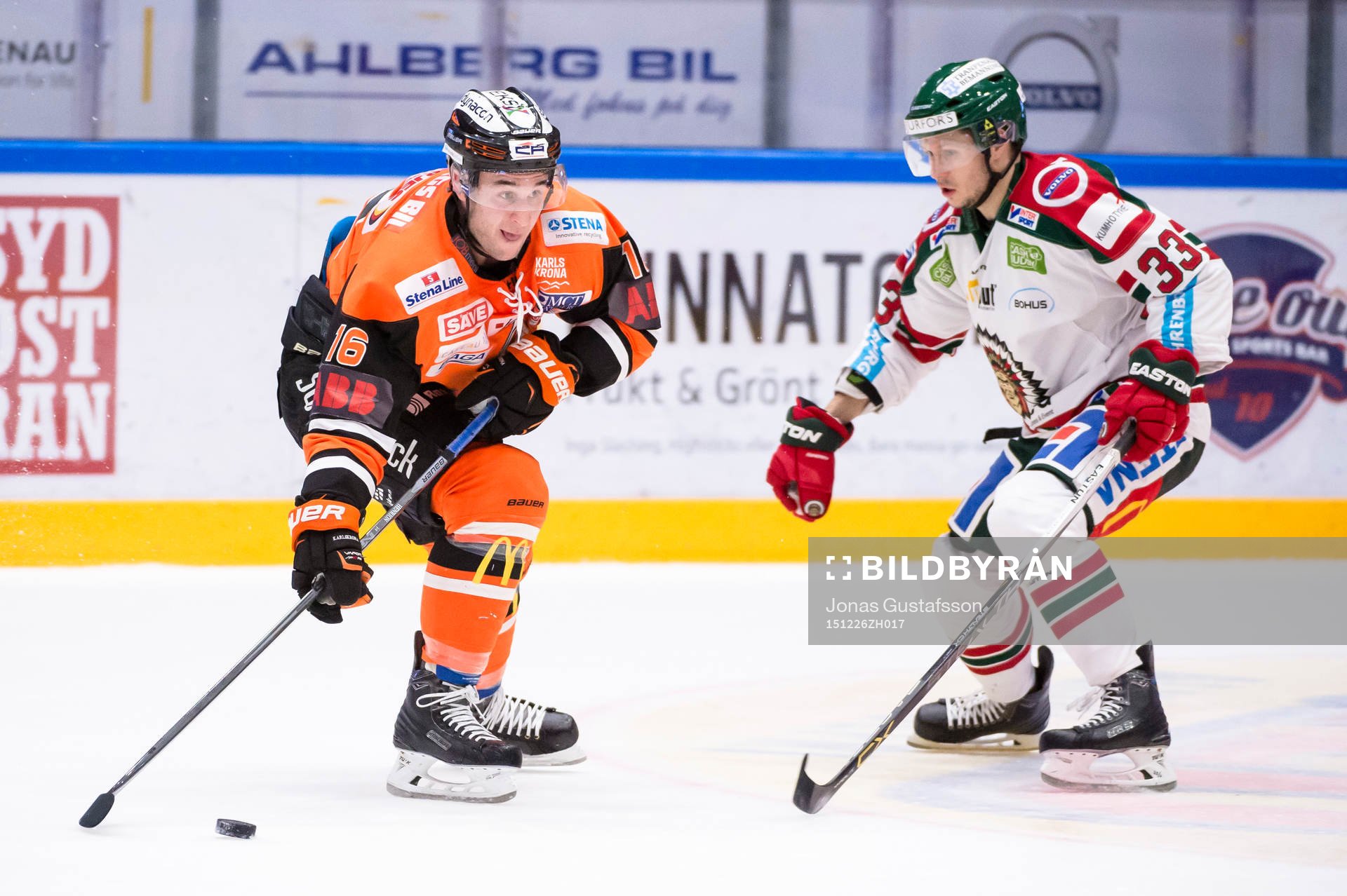 Karlskronas John Henrion och Frölundas Elias Fälth