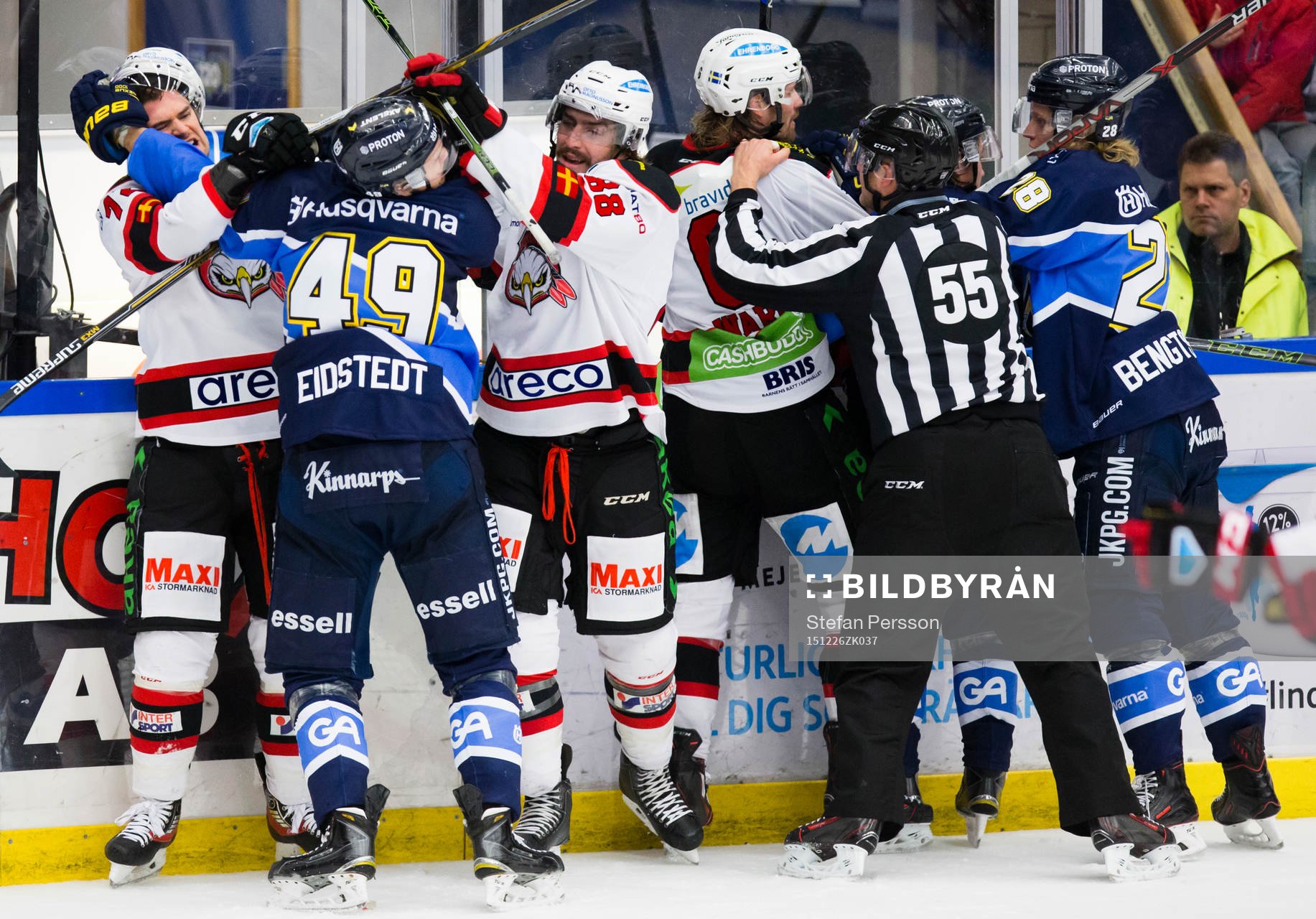 Malmö Redhawks T.J. Galiardi, Peter Mueller och Stefan