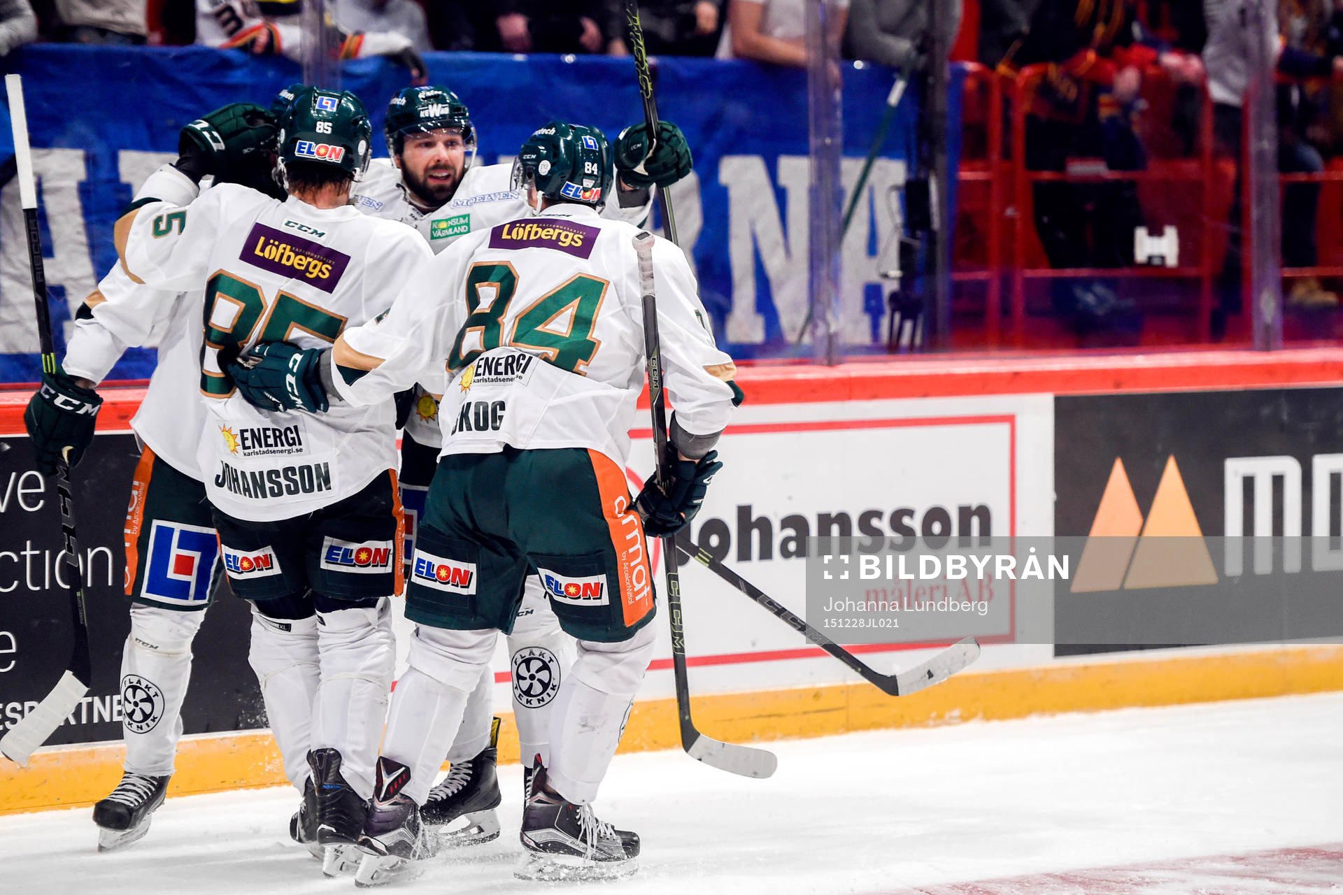Färjestads Antti Tyrvainen jublar