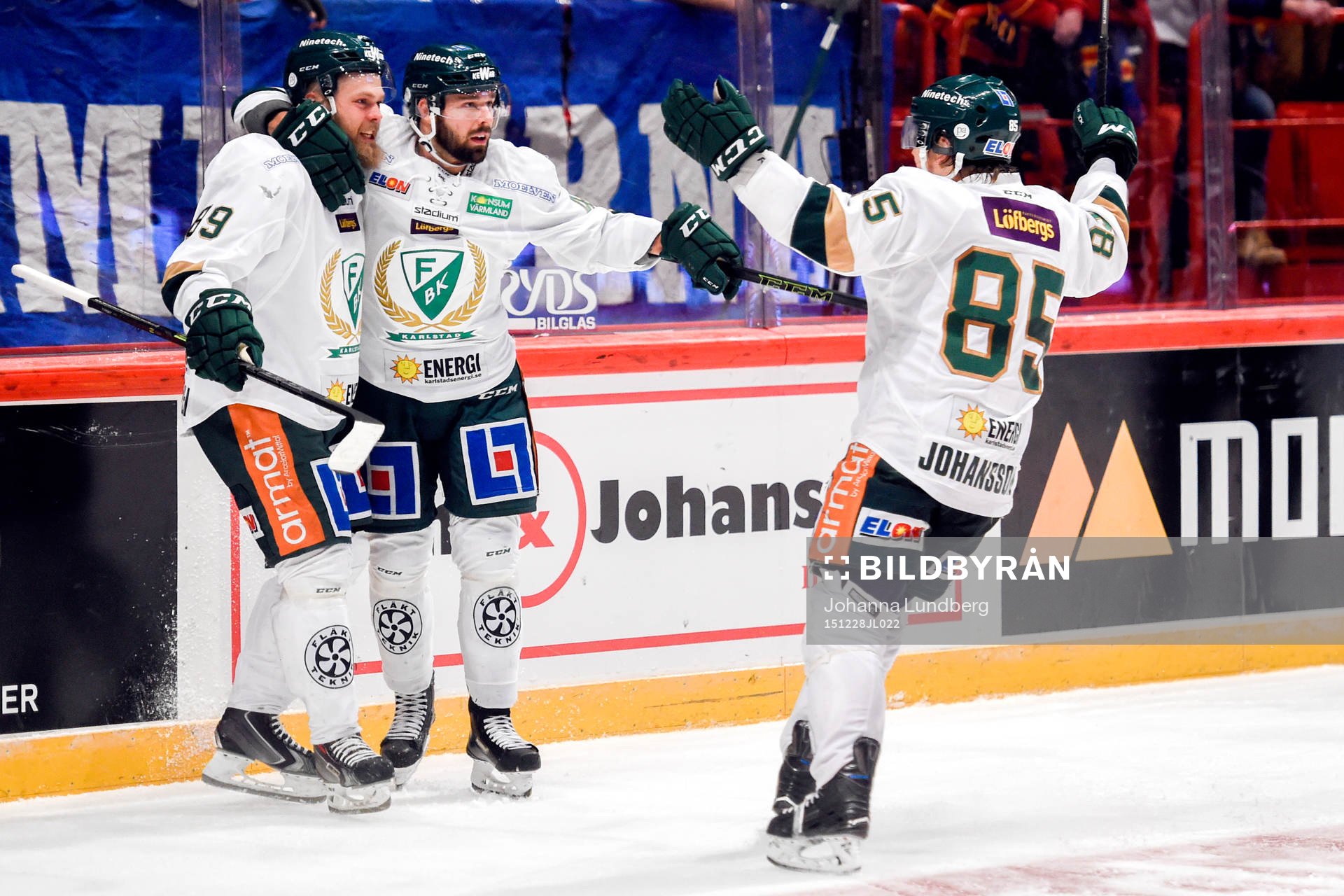Färjestads Antti Tyrvainen jublar