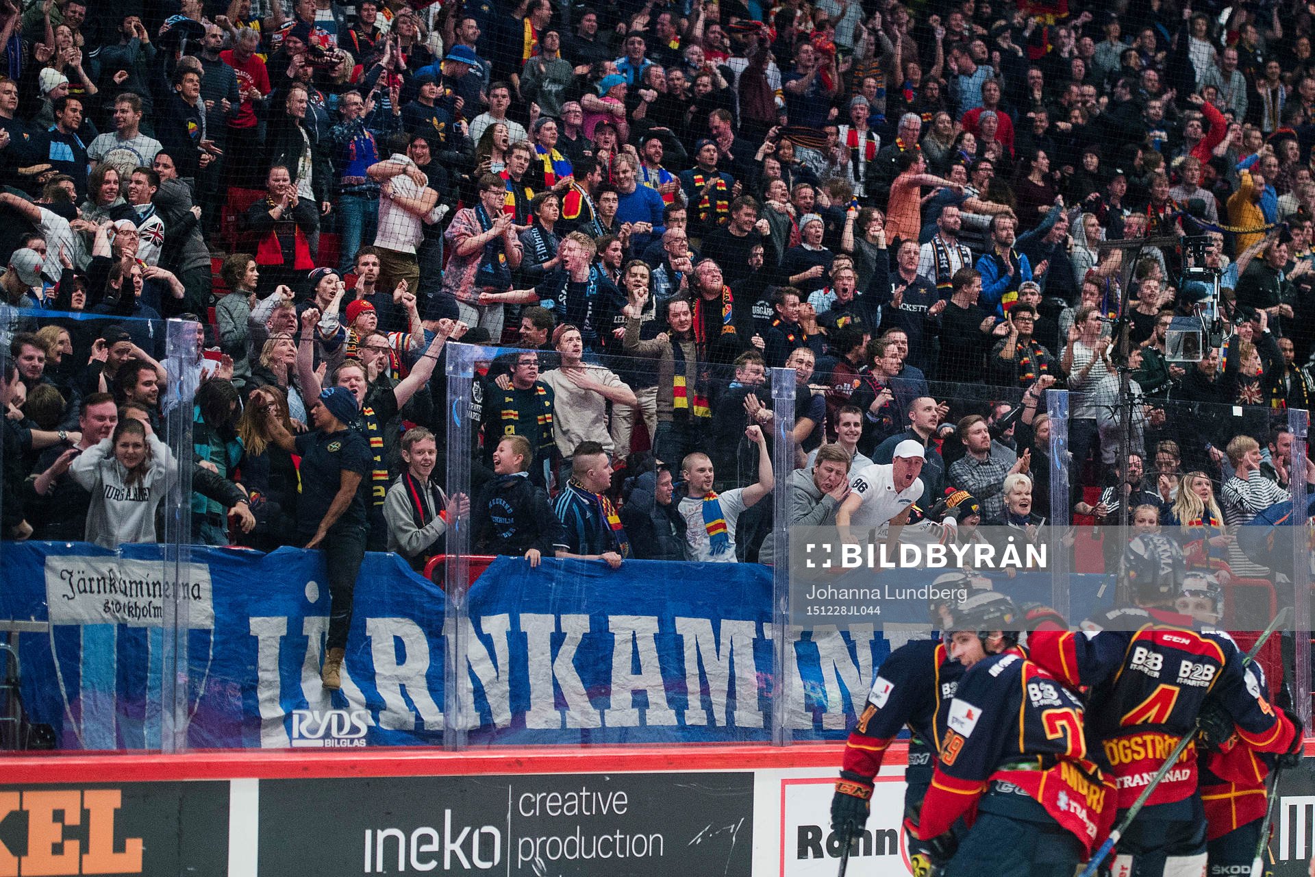Djurgårdens supportrar jublar