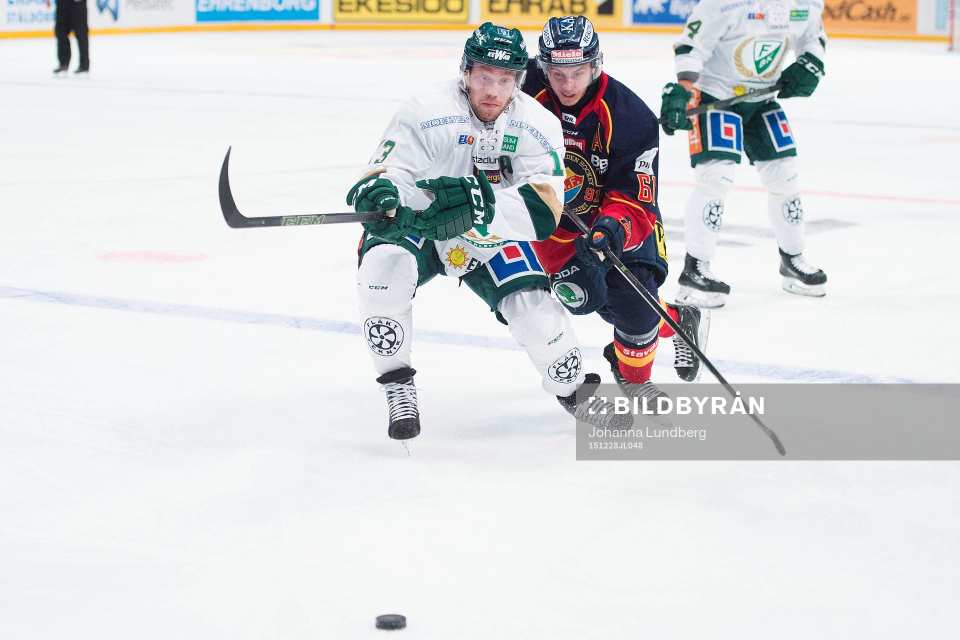 Färjestads Linus Persson och Djurgårdens Markus Ljungh