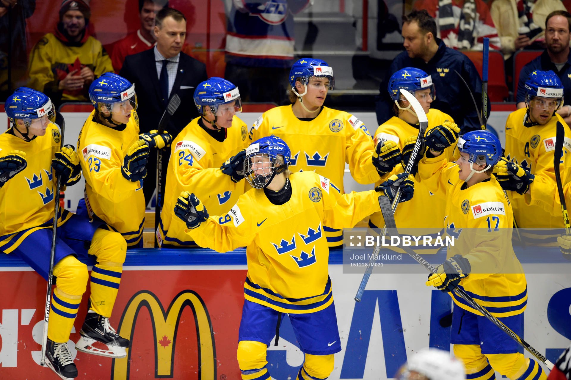 Sveriges Alexander Nylander jublar