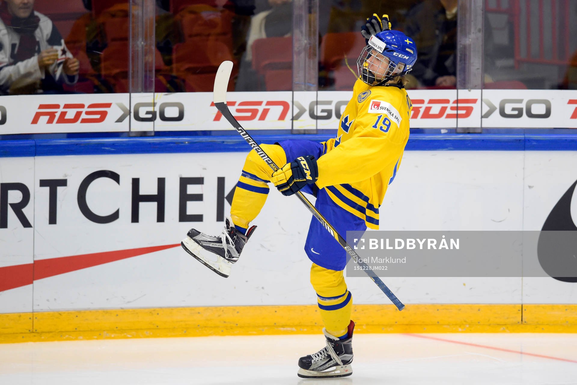 Sveriges Alexander Nylander jublar