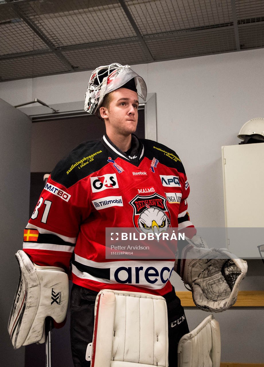 Malmö Redhawks målvakt Tim Hultstrand