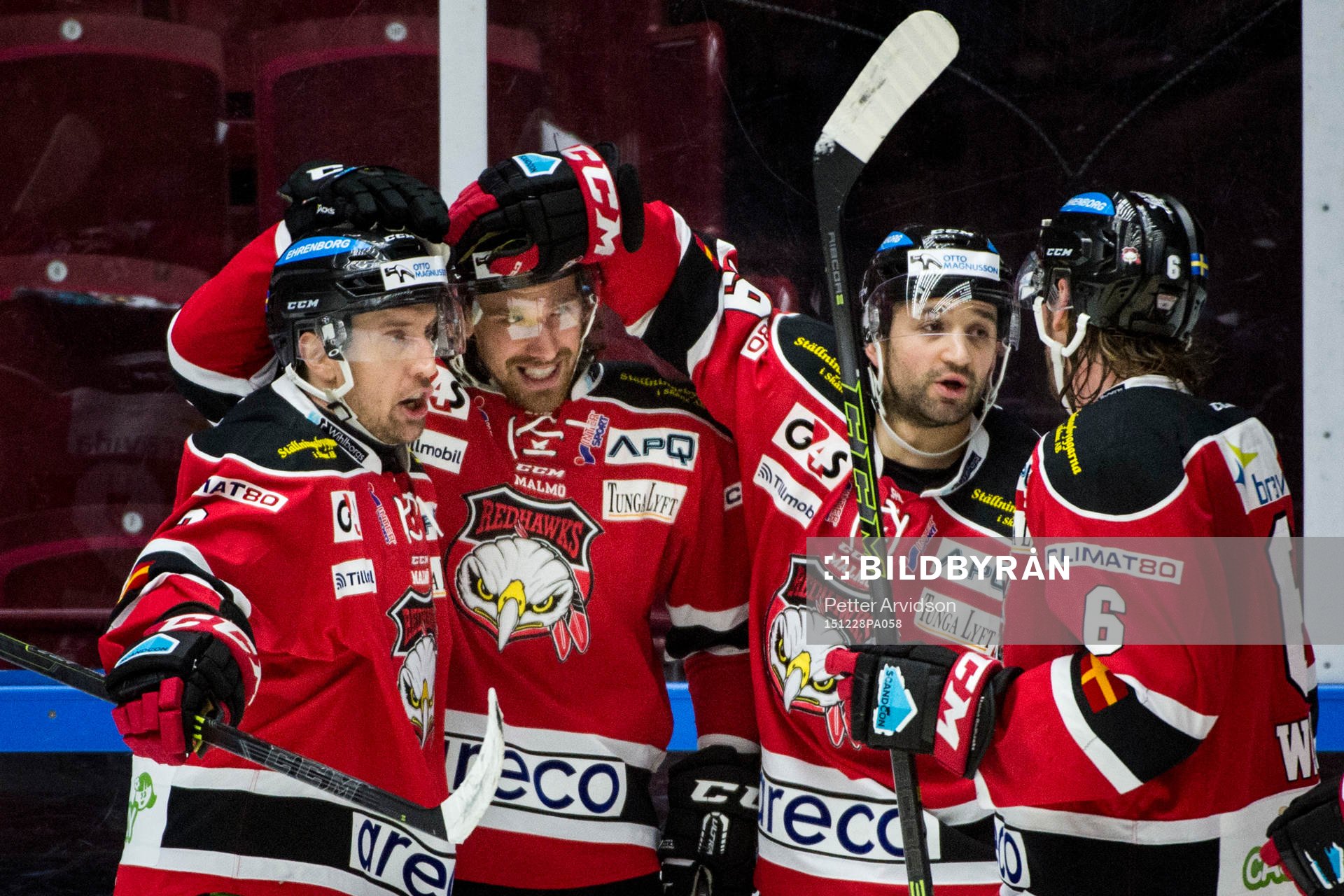 Malmö Redhawks Erik Andersson, Eric Himelfarb och Stefan