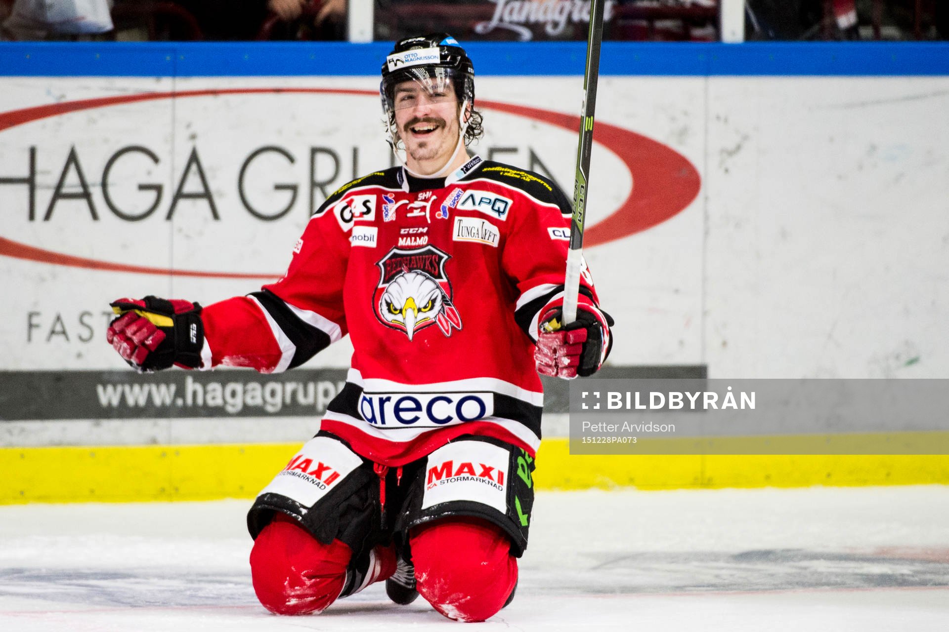 Malmö Redhawks Peter Mueller jublar
