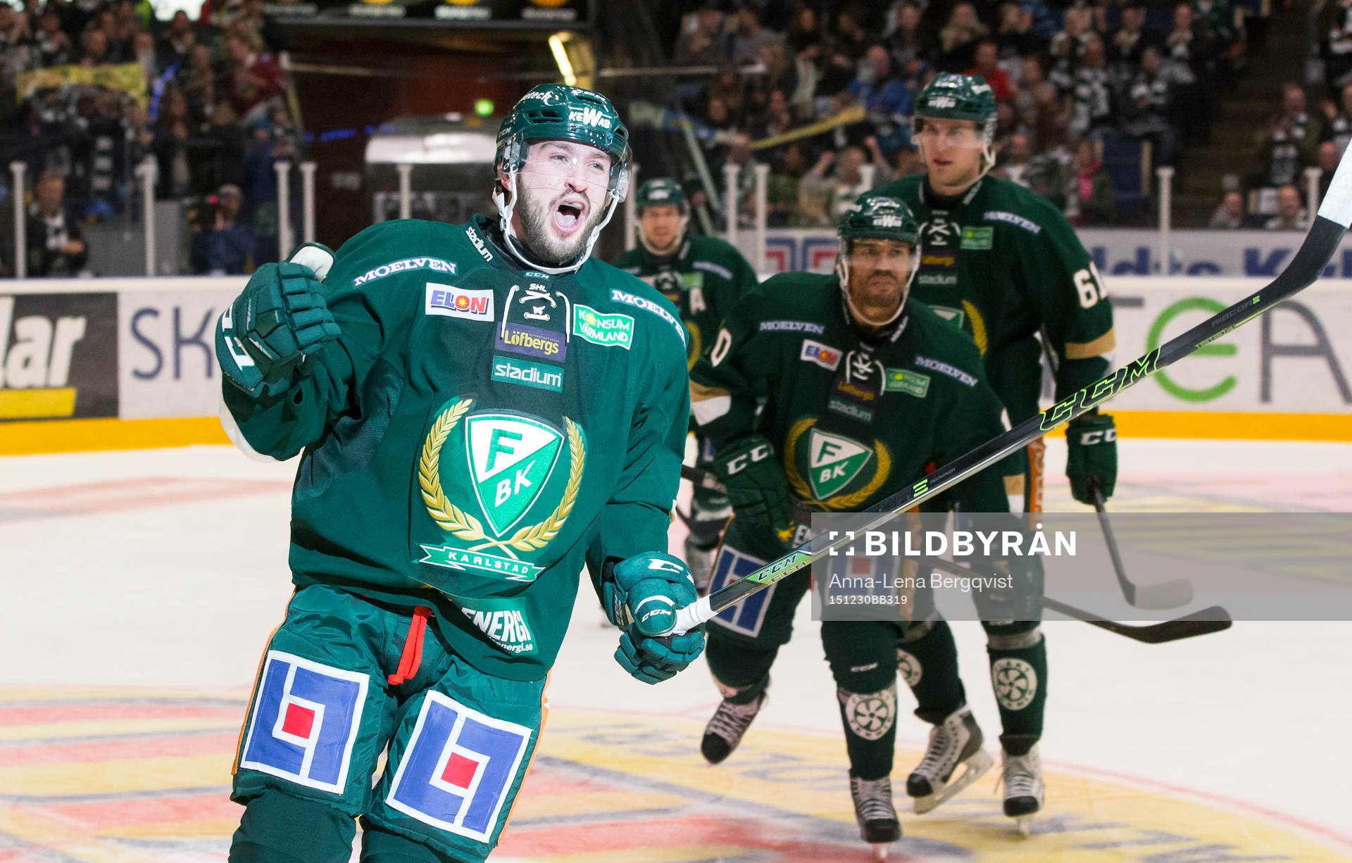 Färjestads Travis Turnbull jublar