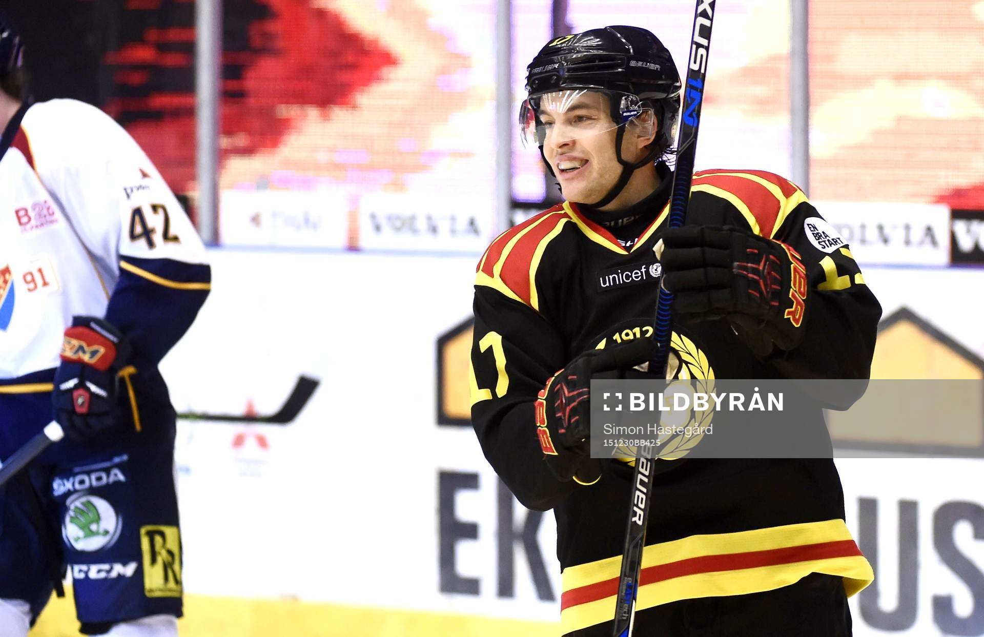 Brynäs Pathrik Westerholm jublar
