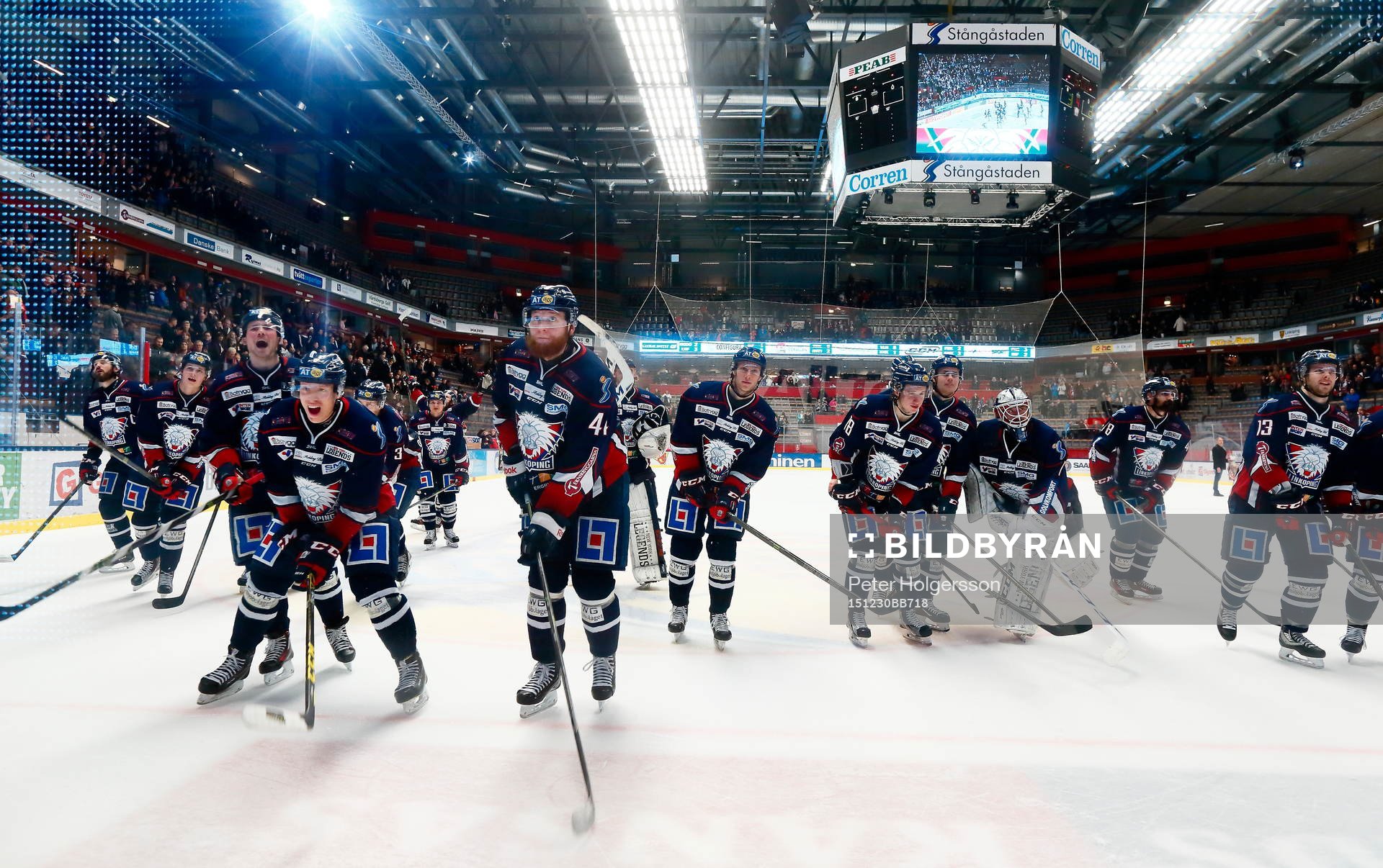 Linköpings spelare jublar