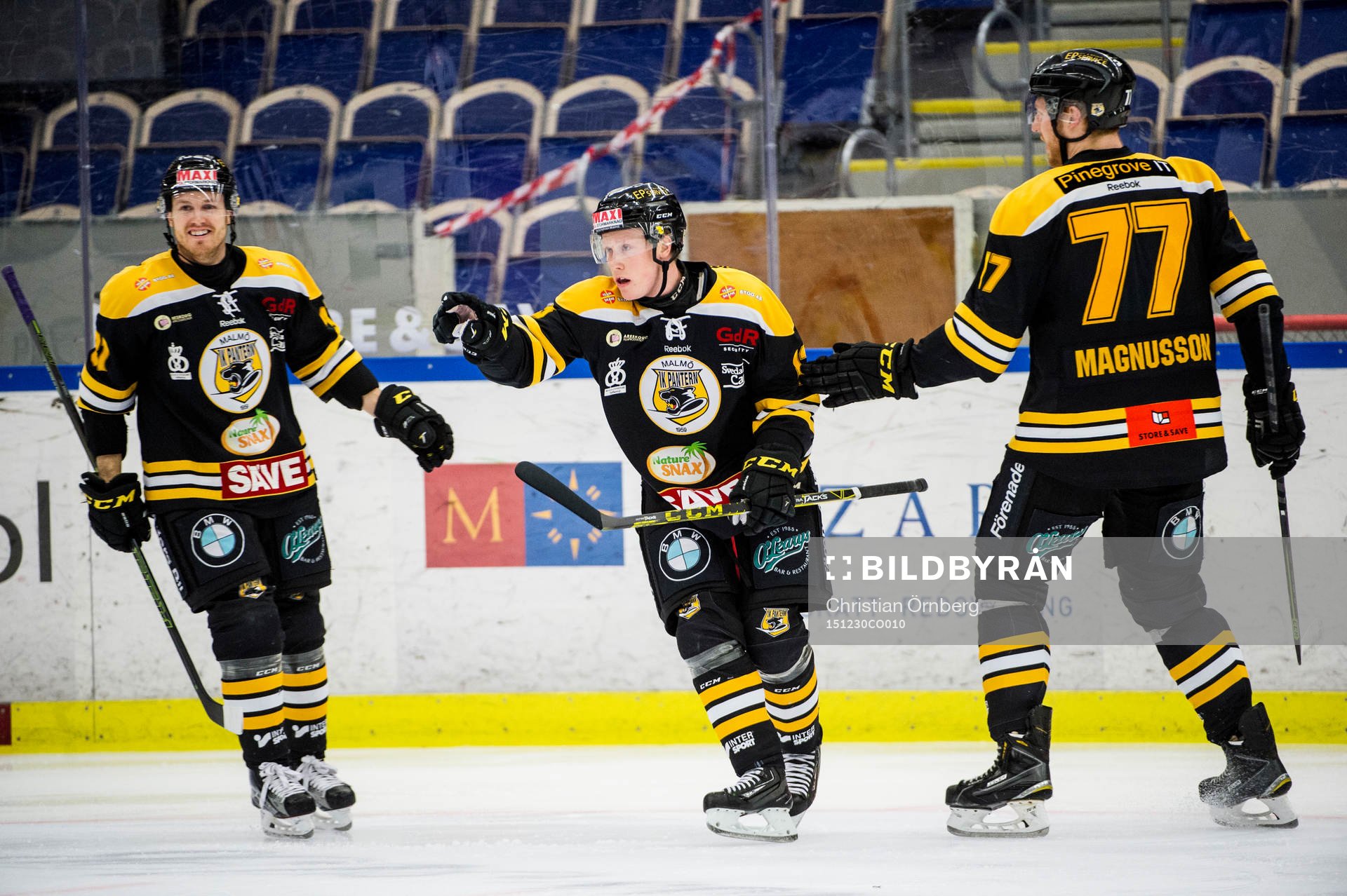 Panterns Emil Sandin, Kalle Östman och Patrik Magnusson