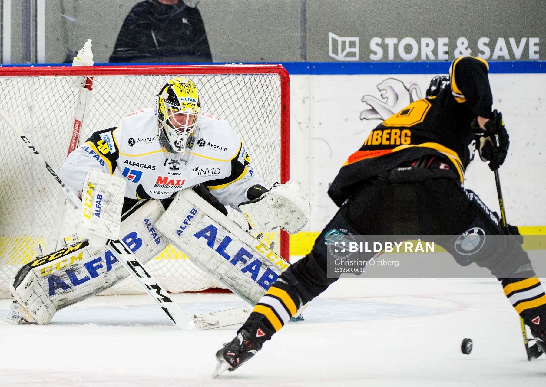 Panterns Patrik Blomberg på väg att göra 3-1 må