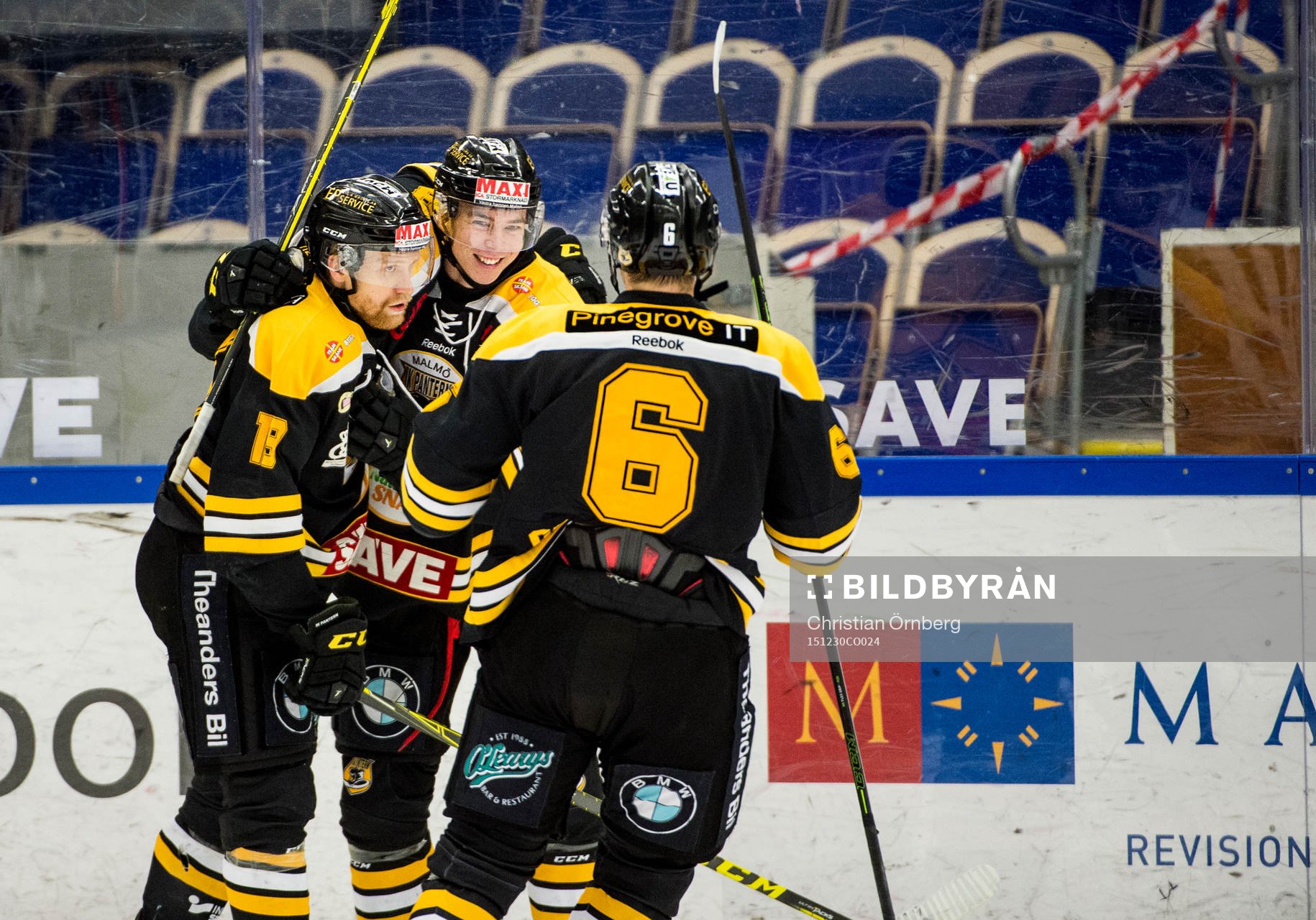 Panterns Jakob Karlsson, Patrik Blomberg och Emil Carnestad